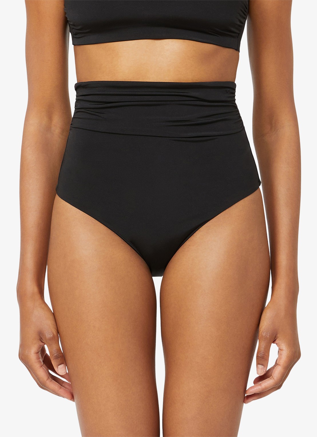 MaxMara High waisted bikinislip met plooien - detail 3 zwart