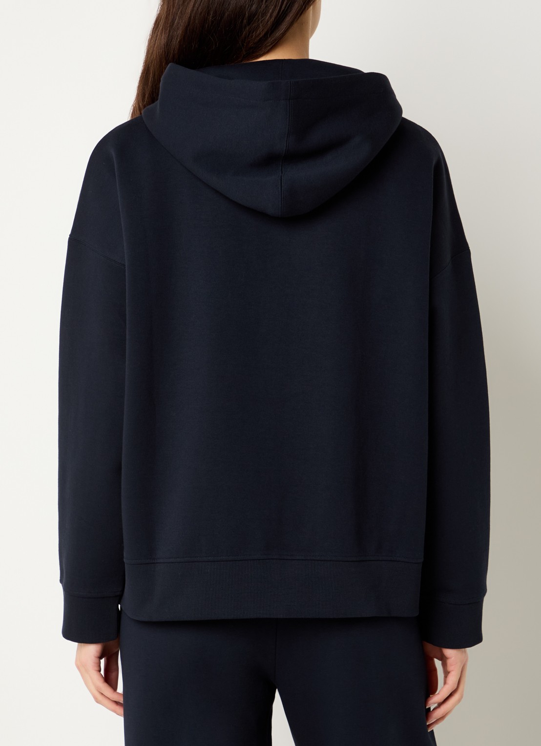 MaxMara Jour sweatvest met capuchon  - achterkant donkerblauw