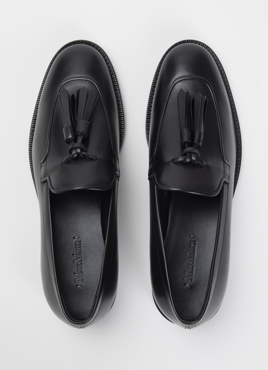 MaxMara Loafer van leer - detail 3 zwart
