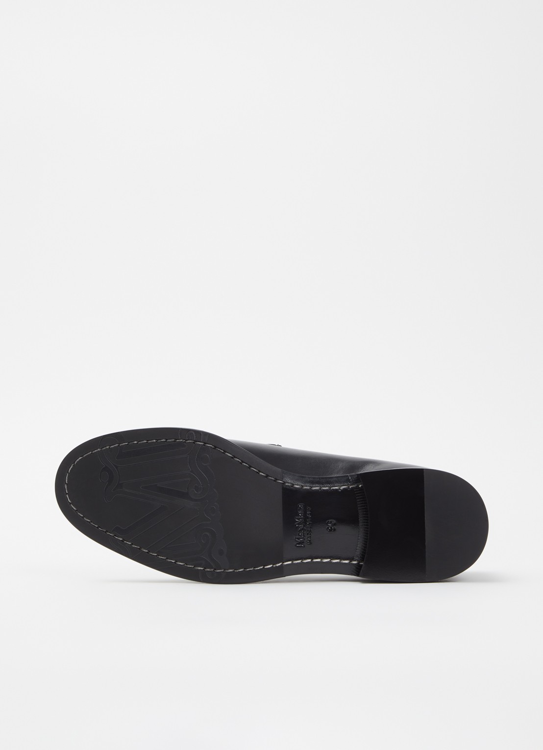 MaxMara Loafer van leer - detail 4 zwart
