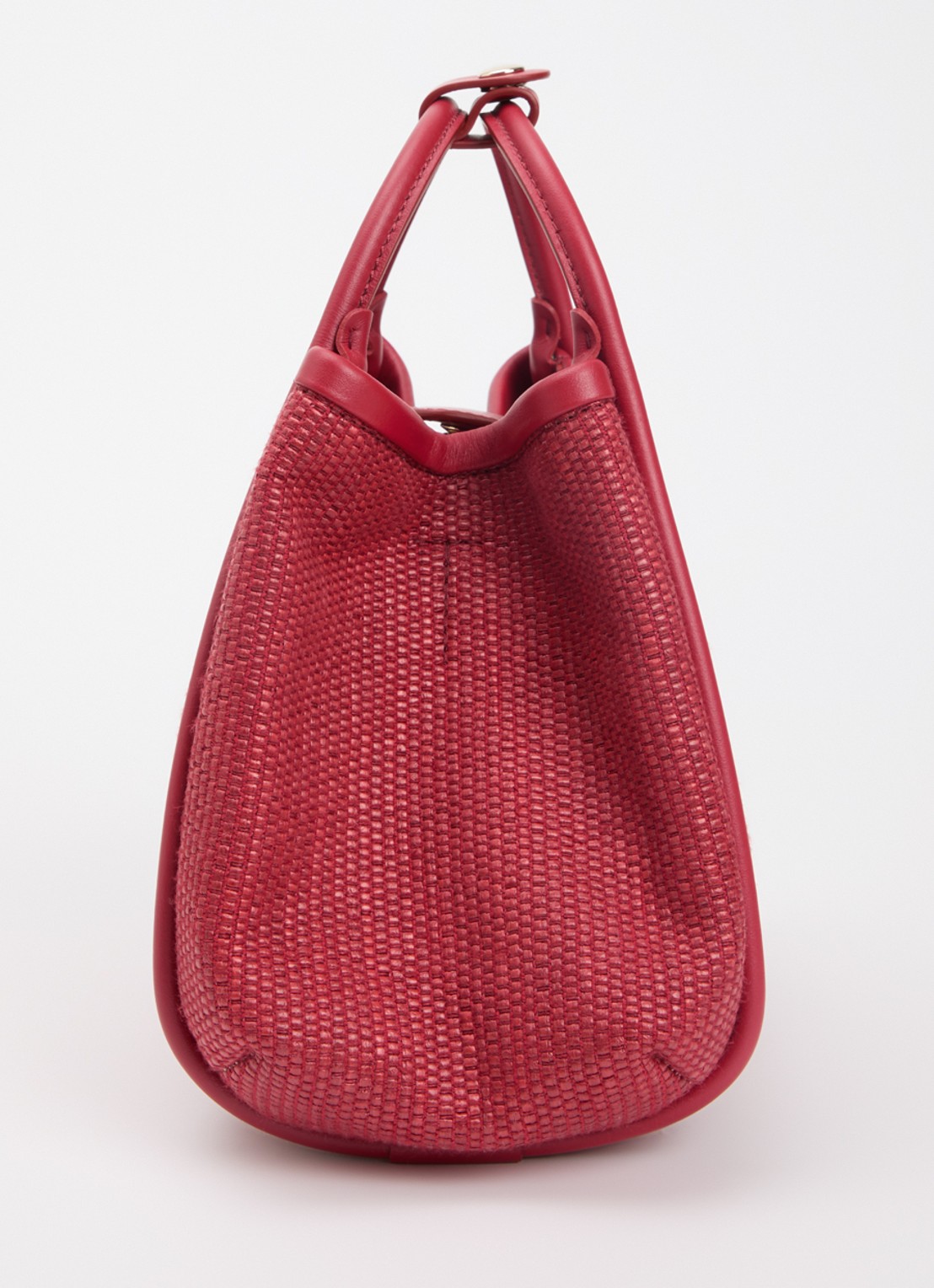 MaxMara Marine Extra Small handtas met details van leer en afneembare schouderriem - detail 3 cranberryrood