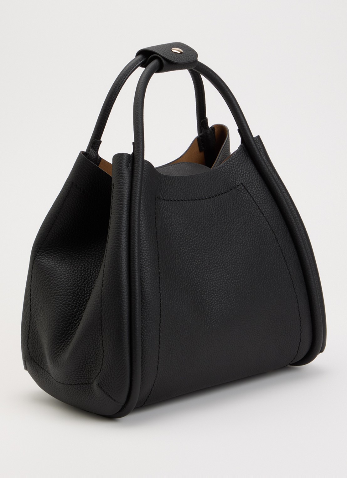 MaxMara Marins handtas van suède met details van kalfsleer  - achterkant 5 zwart
