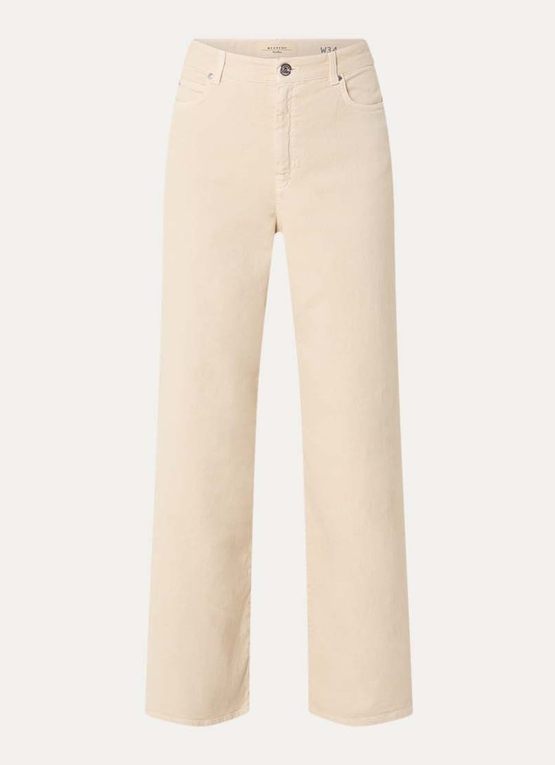 MaxMara Medina high waist straight leg jeans met gekleurde wassing - voorkant 2 zand