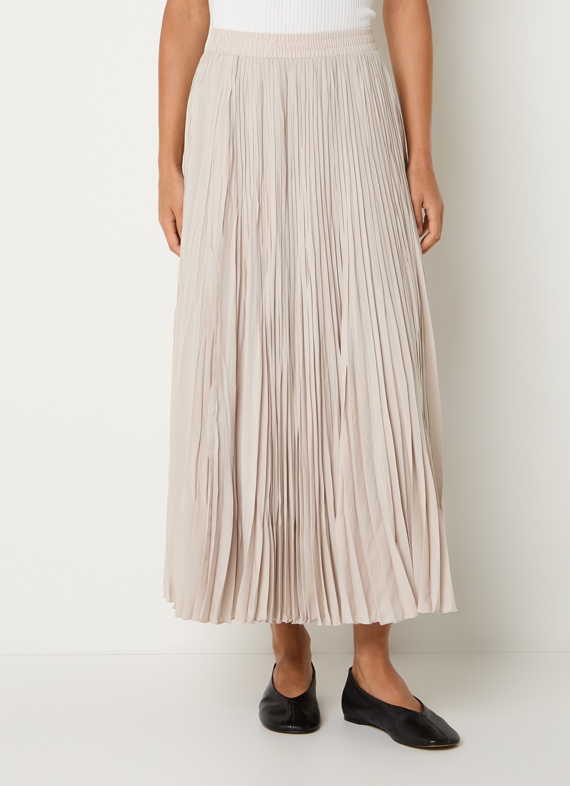 MaxMara Midi rok met plooidetail - detail beige