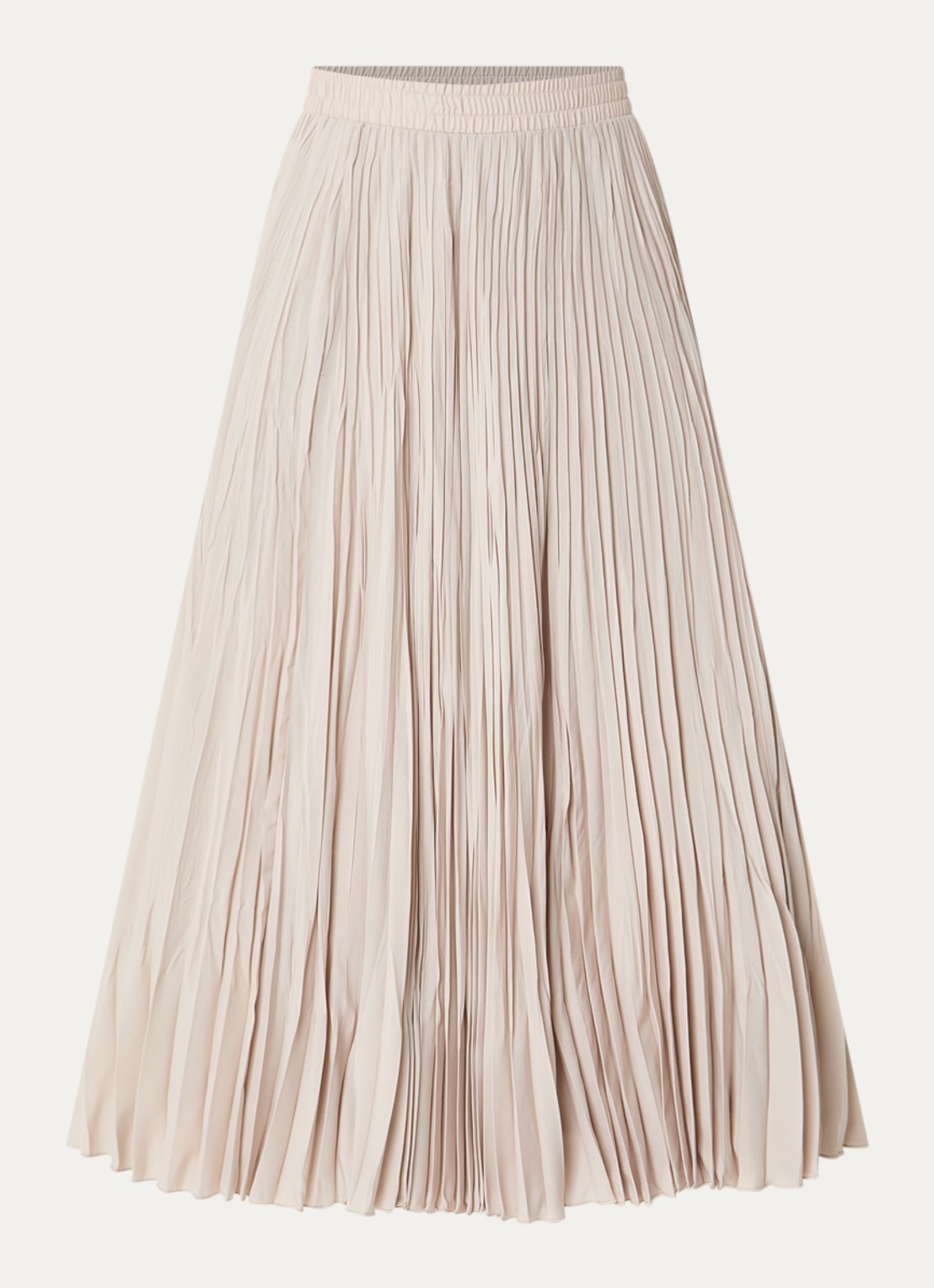 MaxMara Midi rok met plooidetail - voorkant 2 beige