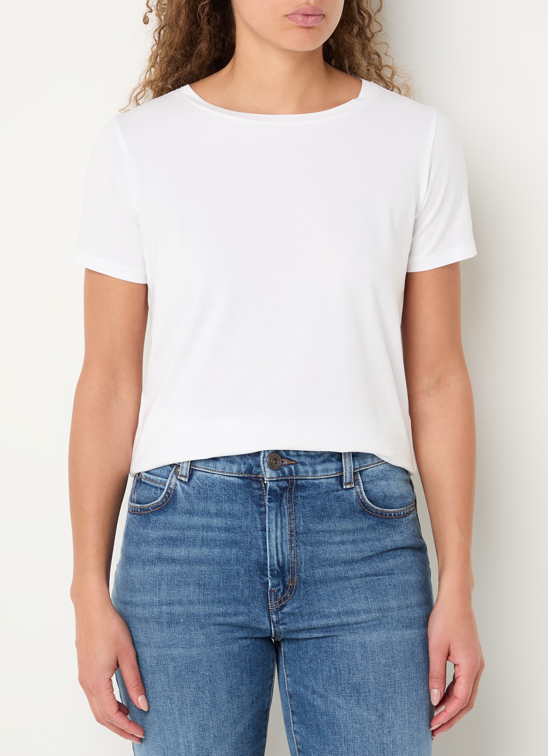 MaxMara Multib T-shirt met ronde hals - detail 2 wit