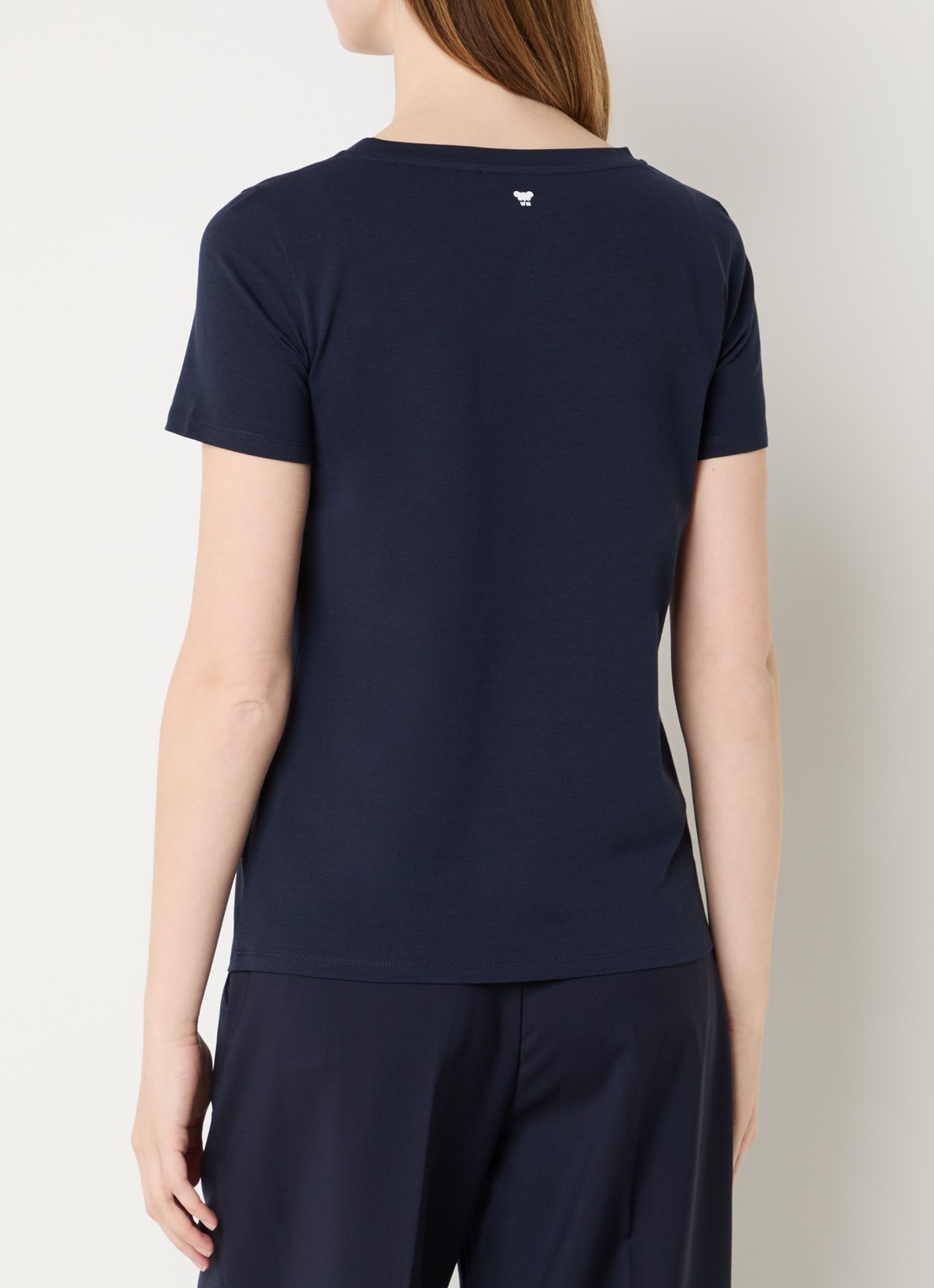MaxMara Multib T-shirt met ronde hals - achterkant 2 donkerblauw