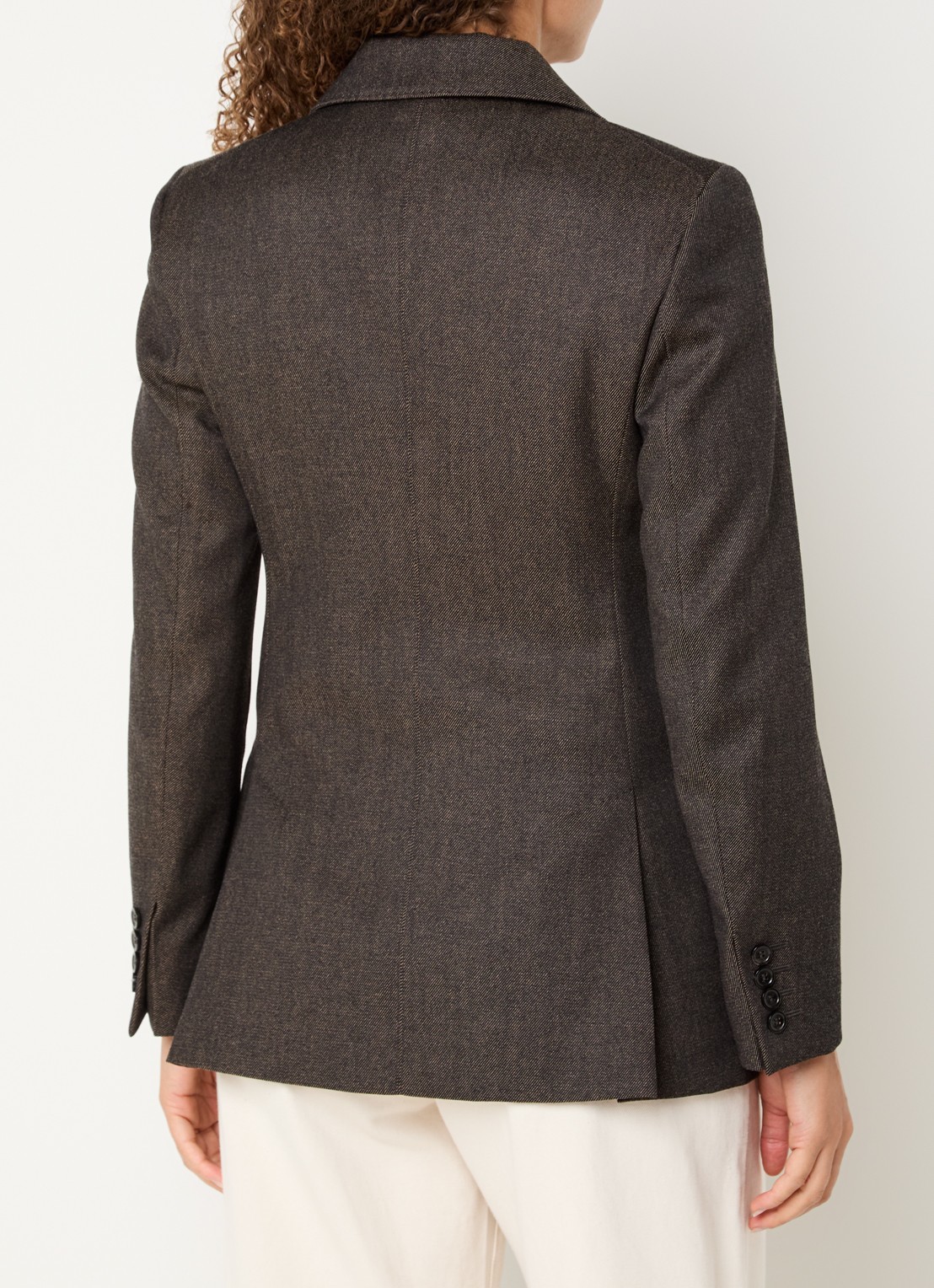 MaxMara Neutro blazer van scheerwol - achterkant 3 donkerbruin