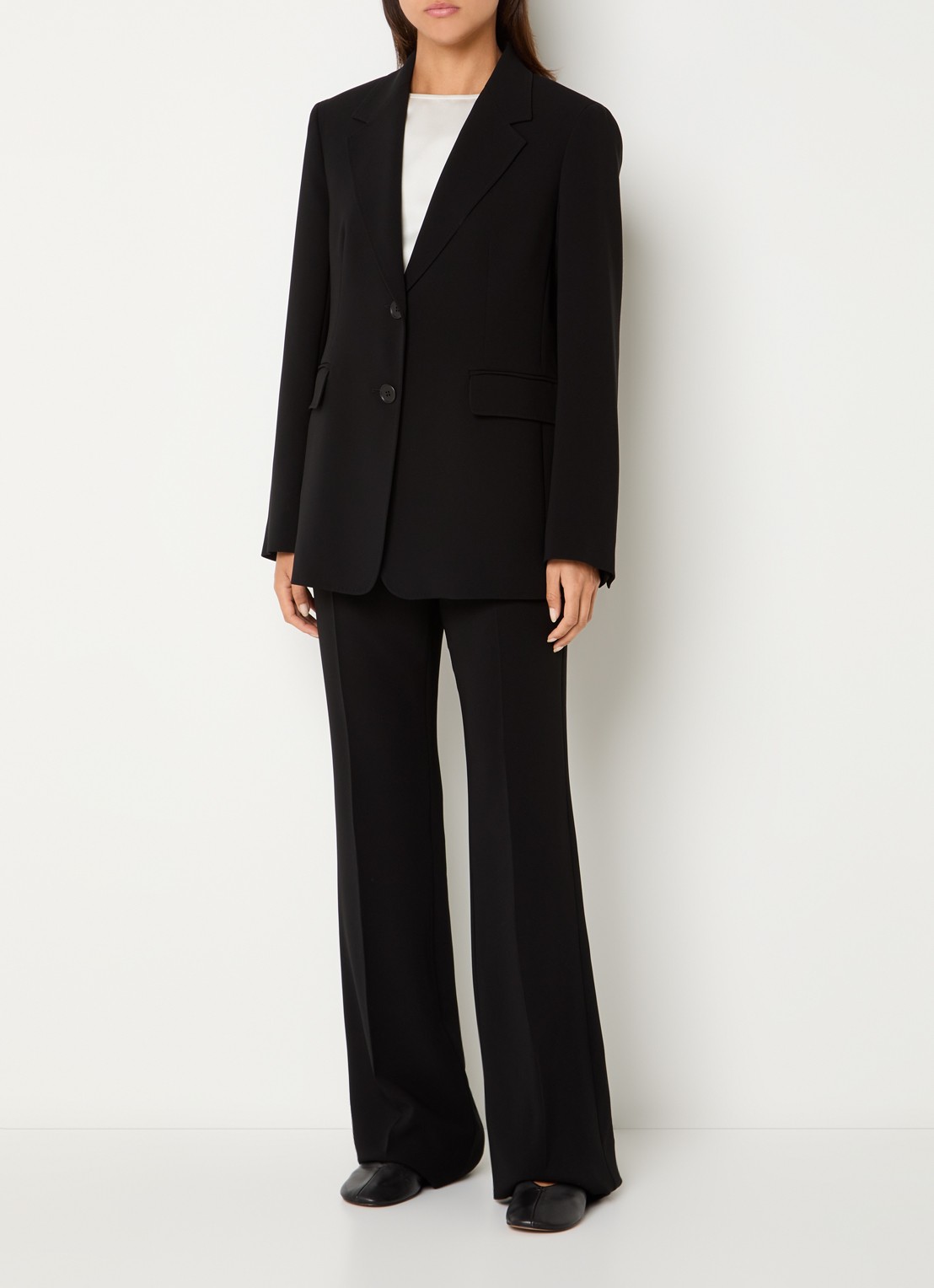 MaxMara Oversized blazer met klepzakken - voorkant 4 zwart