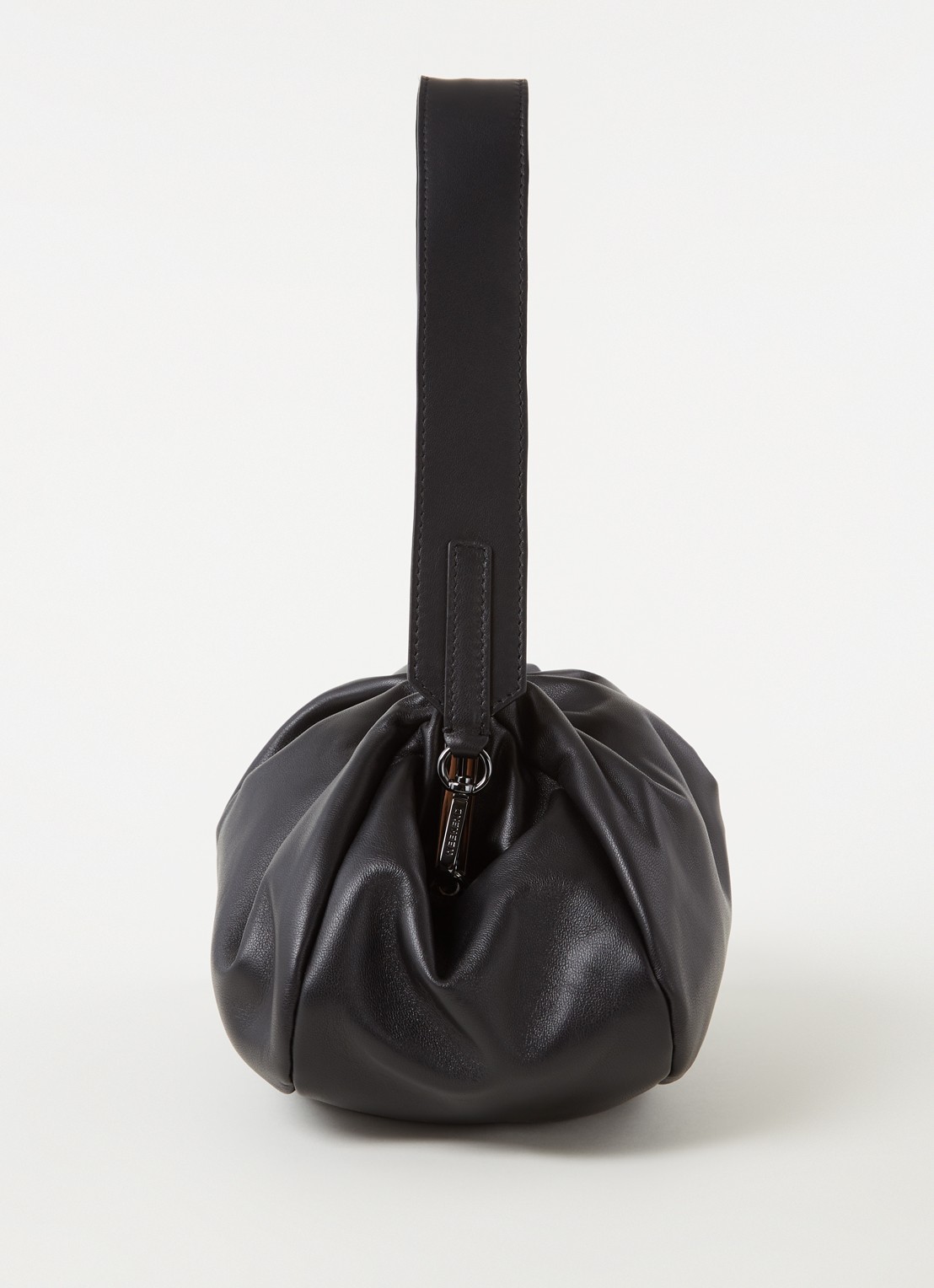 MaxMara Pasticcino clutch van leer - detail 3 zwart
