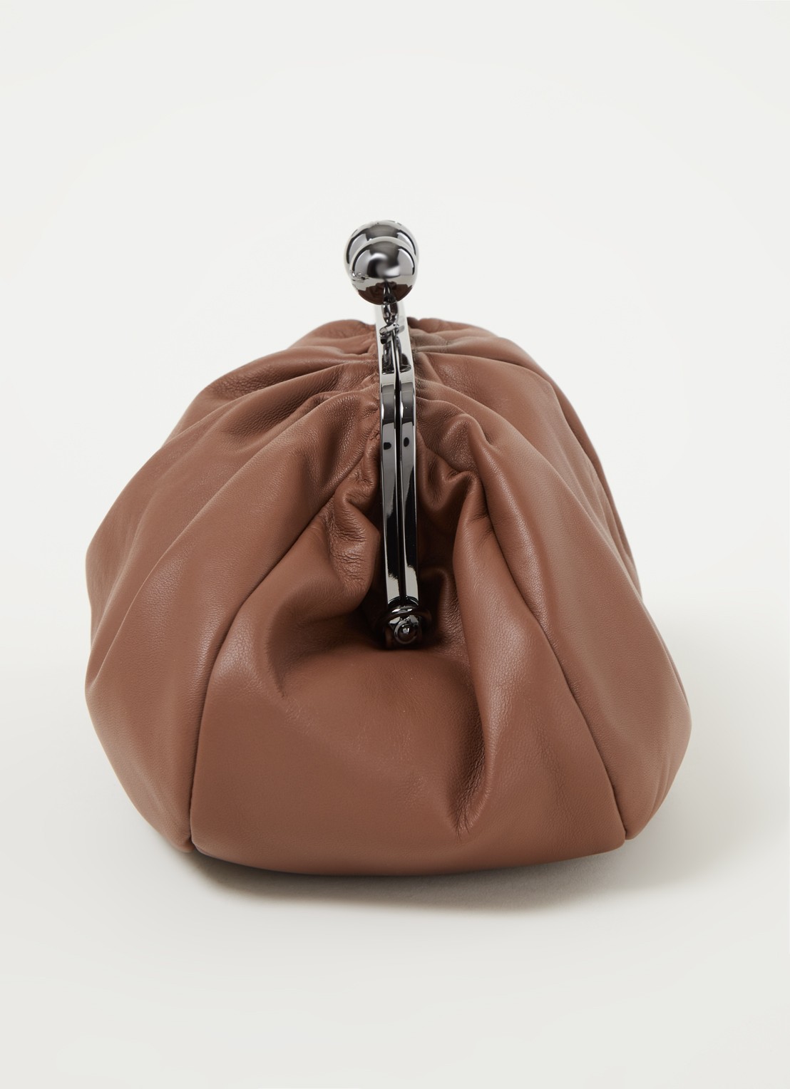 MaxMara Pasticcino clutch van leer - detail 4 bruin