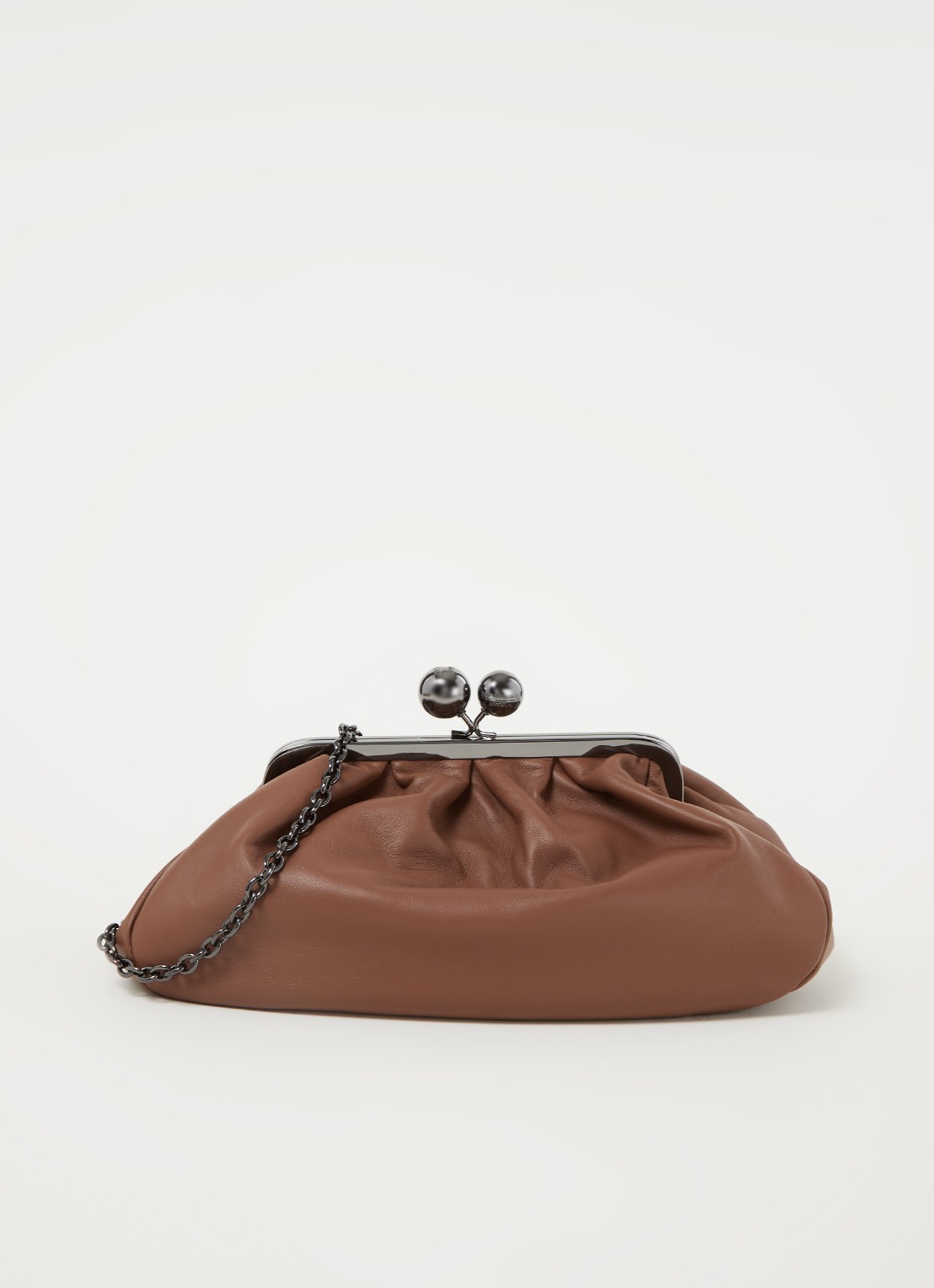 MaxMara Pasticcino clutch van leer - voorkant 2 bruin