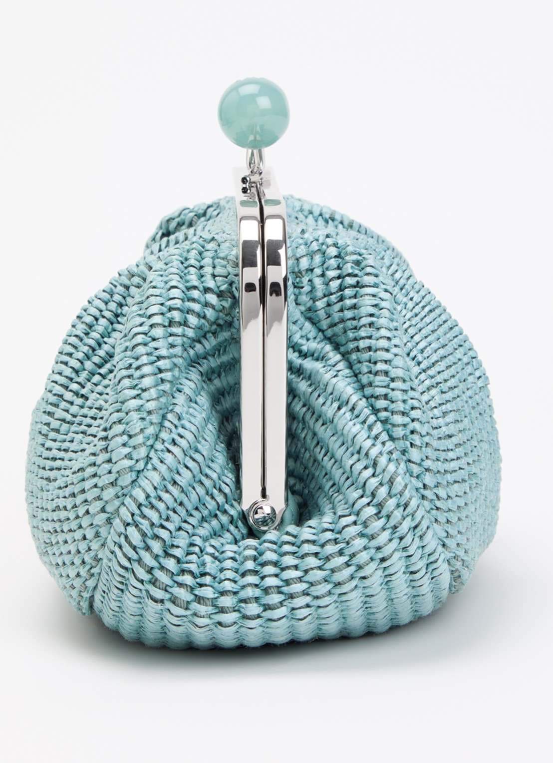 MaxMara Pasticcino Small clutch met gevlochten detail en afneembare schouderriem - detail 3 turquoise