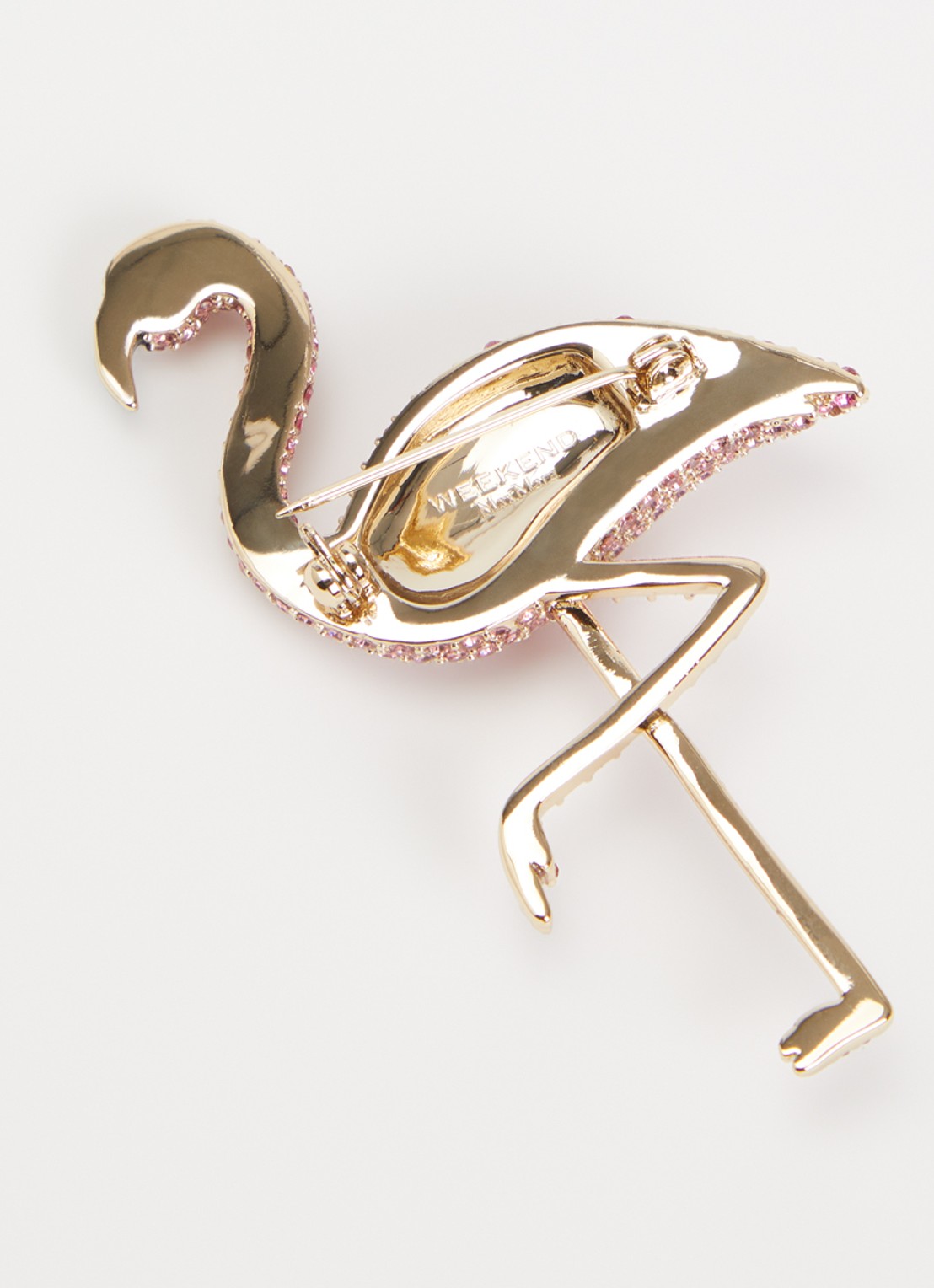 MaxMara Perle broche met strass - detail 2 goud