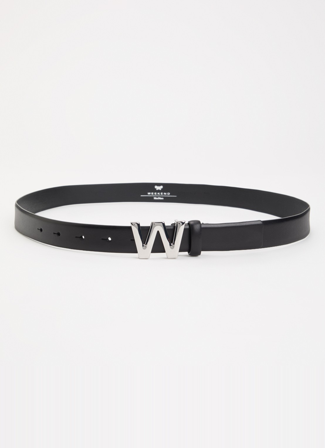 MaxMara Riem van leer - voorkant zwart
