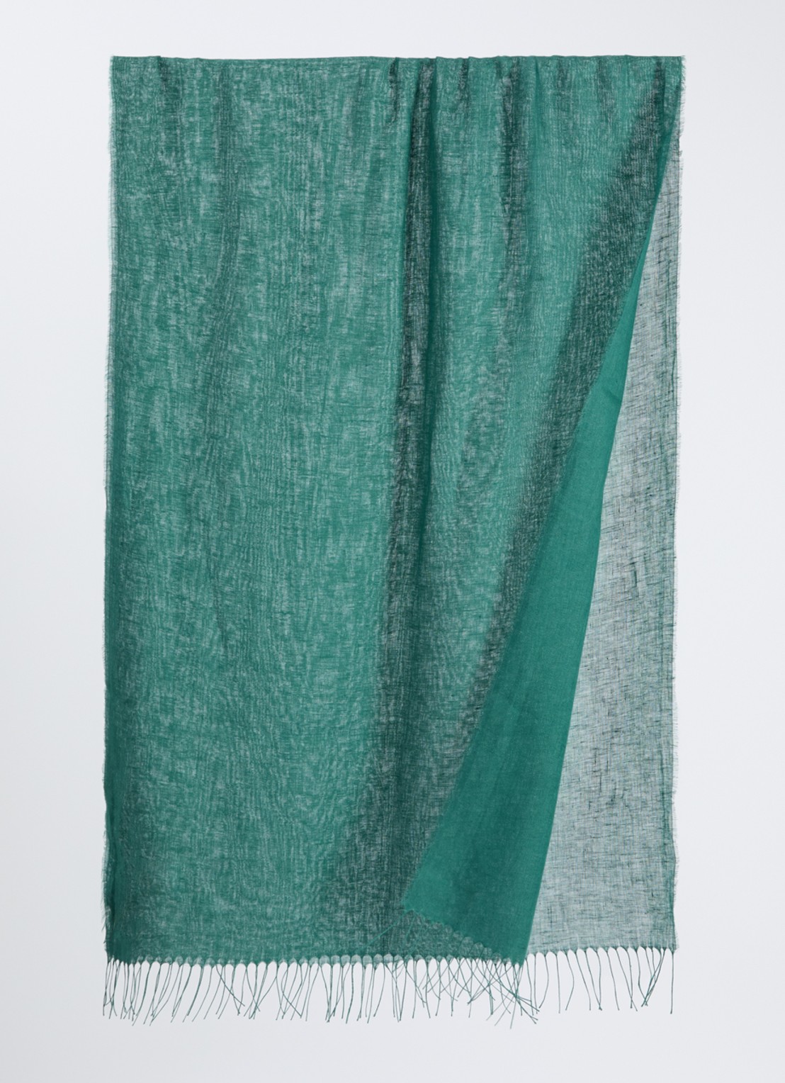 MaxMara Sjaal 189 x 70 cm - detail 2 zeegroen