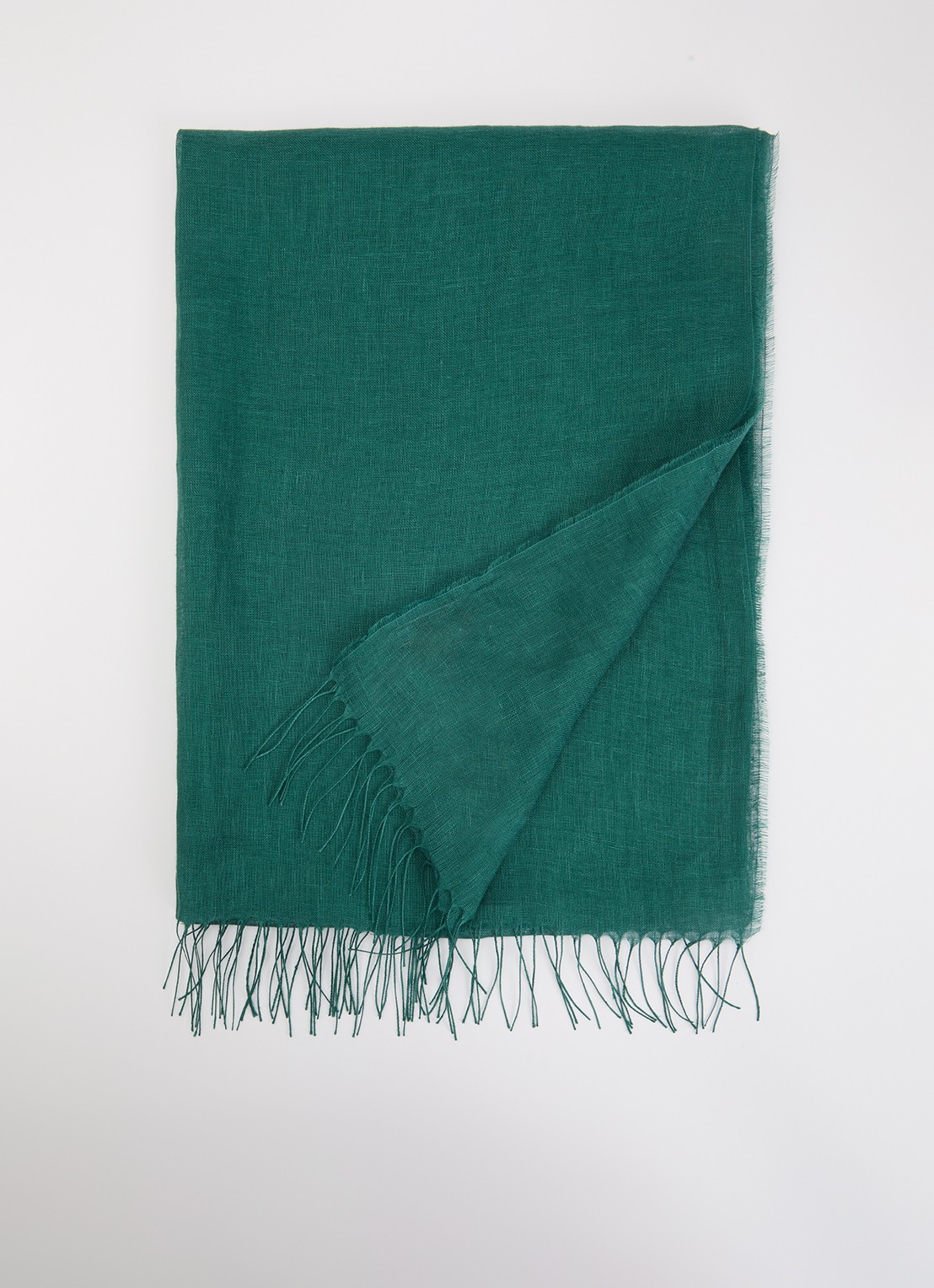 MaxMara Sjaal 189 x 70 cm - voorkant zeegroen