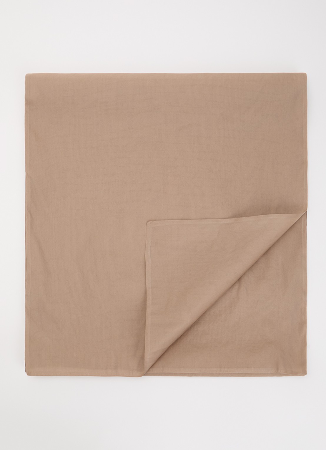 MaxMara Sjaal in zijdeblend 210 x 48 cm  - voorkant zand