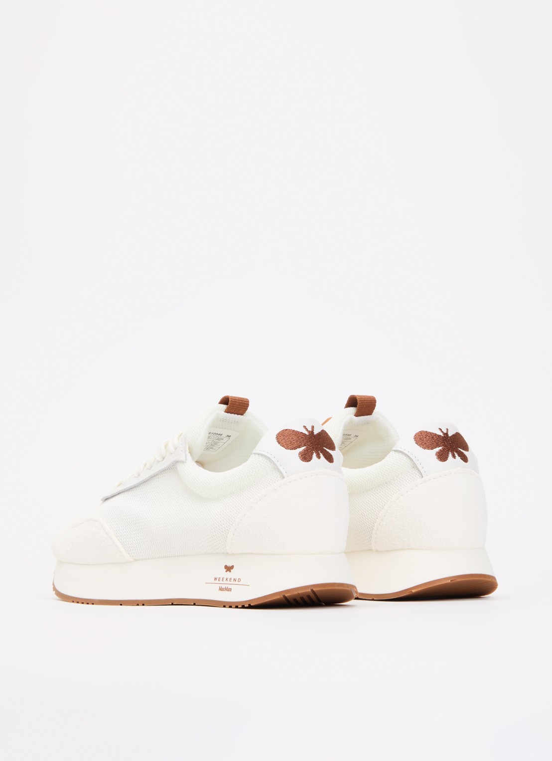 MaxMara Sneaker met details van suède - achterkant 5 wit