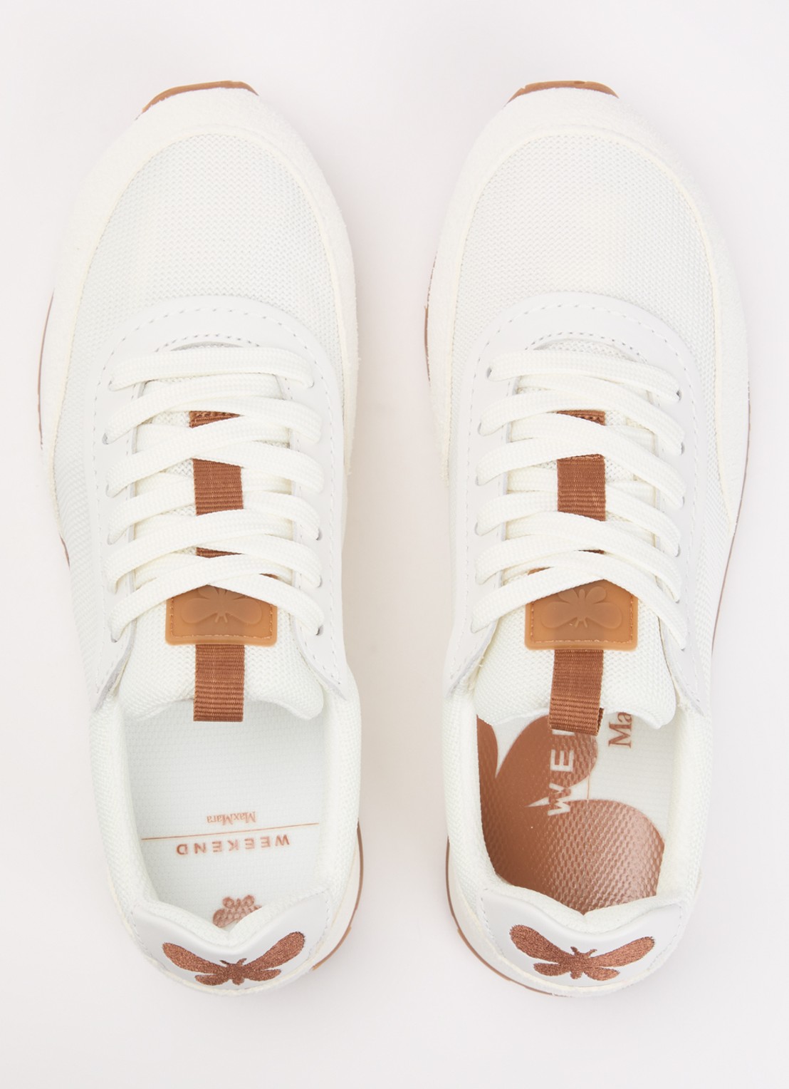 MaxMara Sneaker met details van suède - detail 3 wit