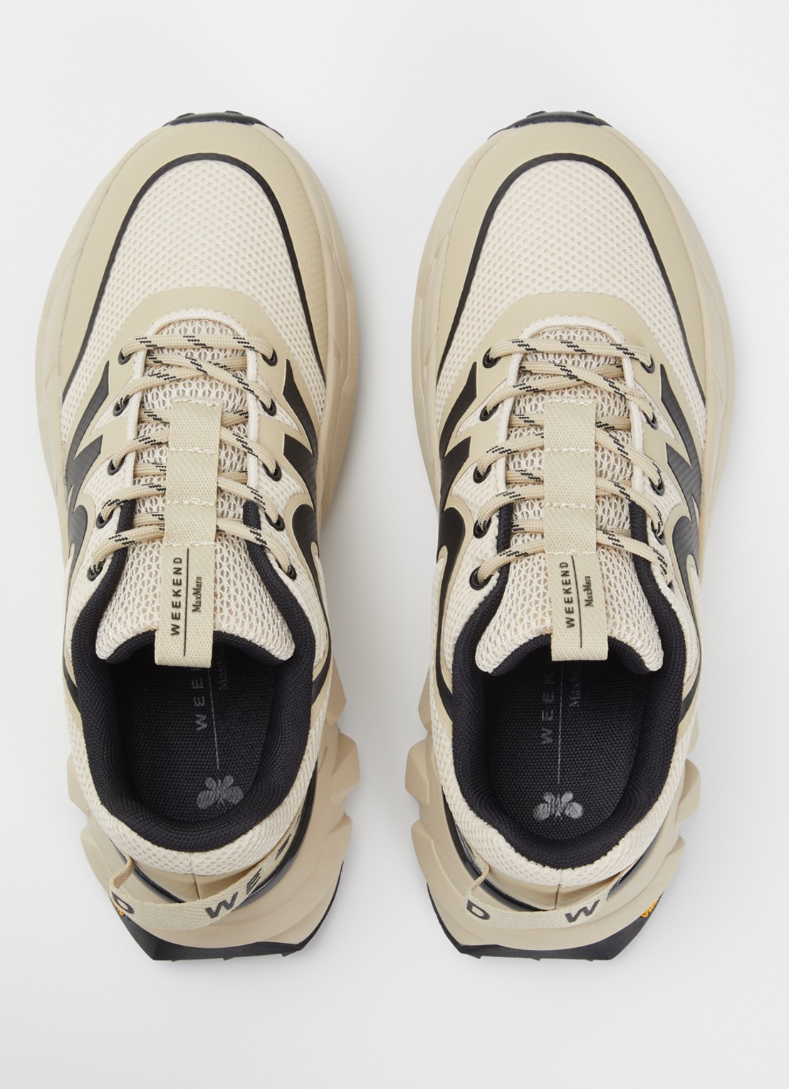 MaxMara Sneaker van mesh met logo - detail 4 beige