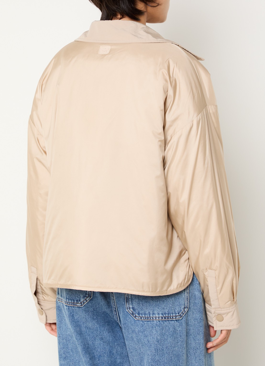 MaxMara Sughero reversible gewatteerd jack met waterafstotende coating - achterkant 2 zand