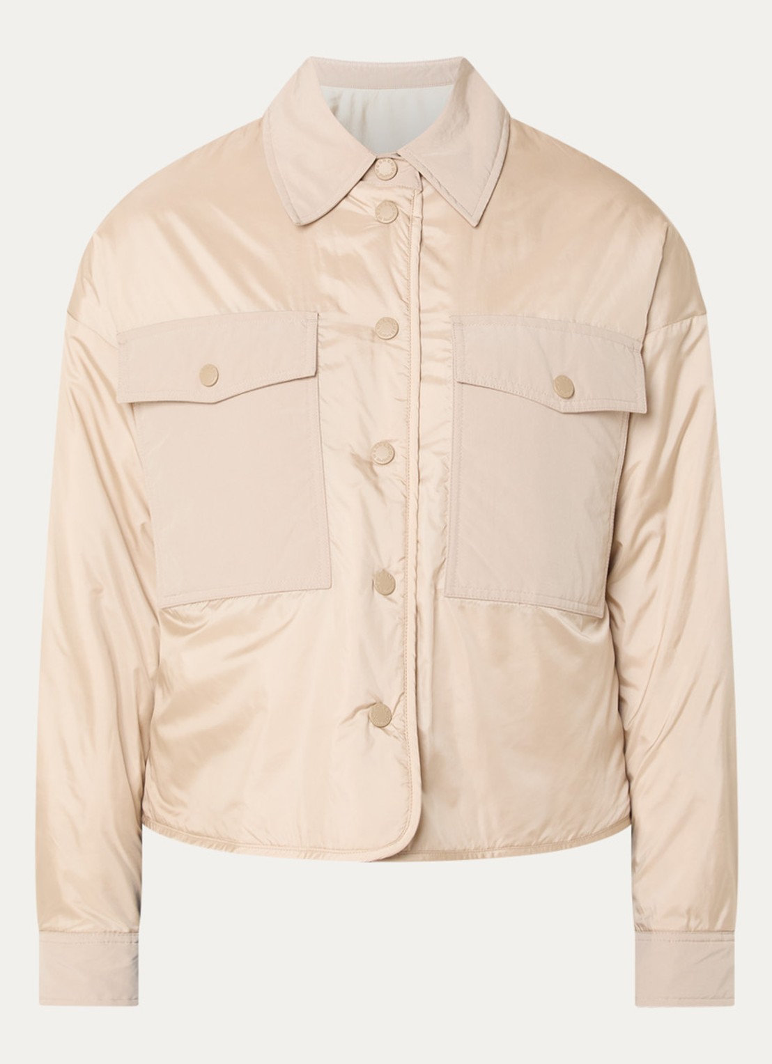 MaxMara Sughero reversible gewatteerd jack met waterafstotende coating - voorkant 2 zand