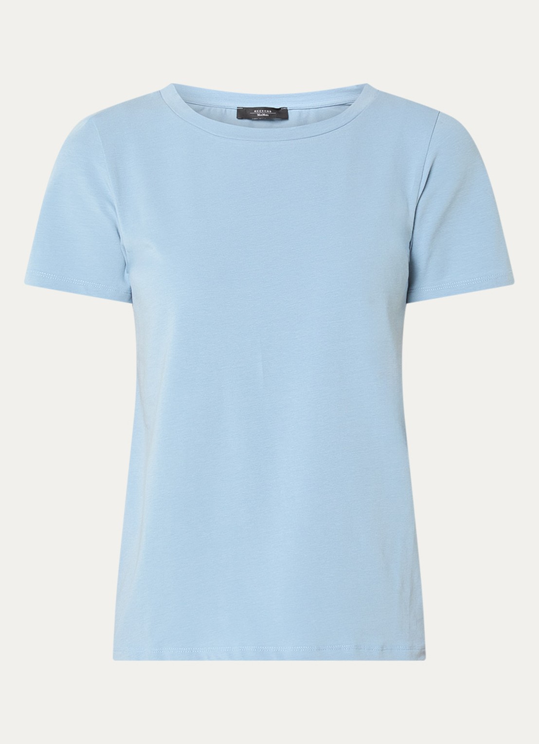 MaxMara T-shirt met ronde hals - voorkant 2 lichtblauw