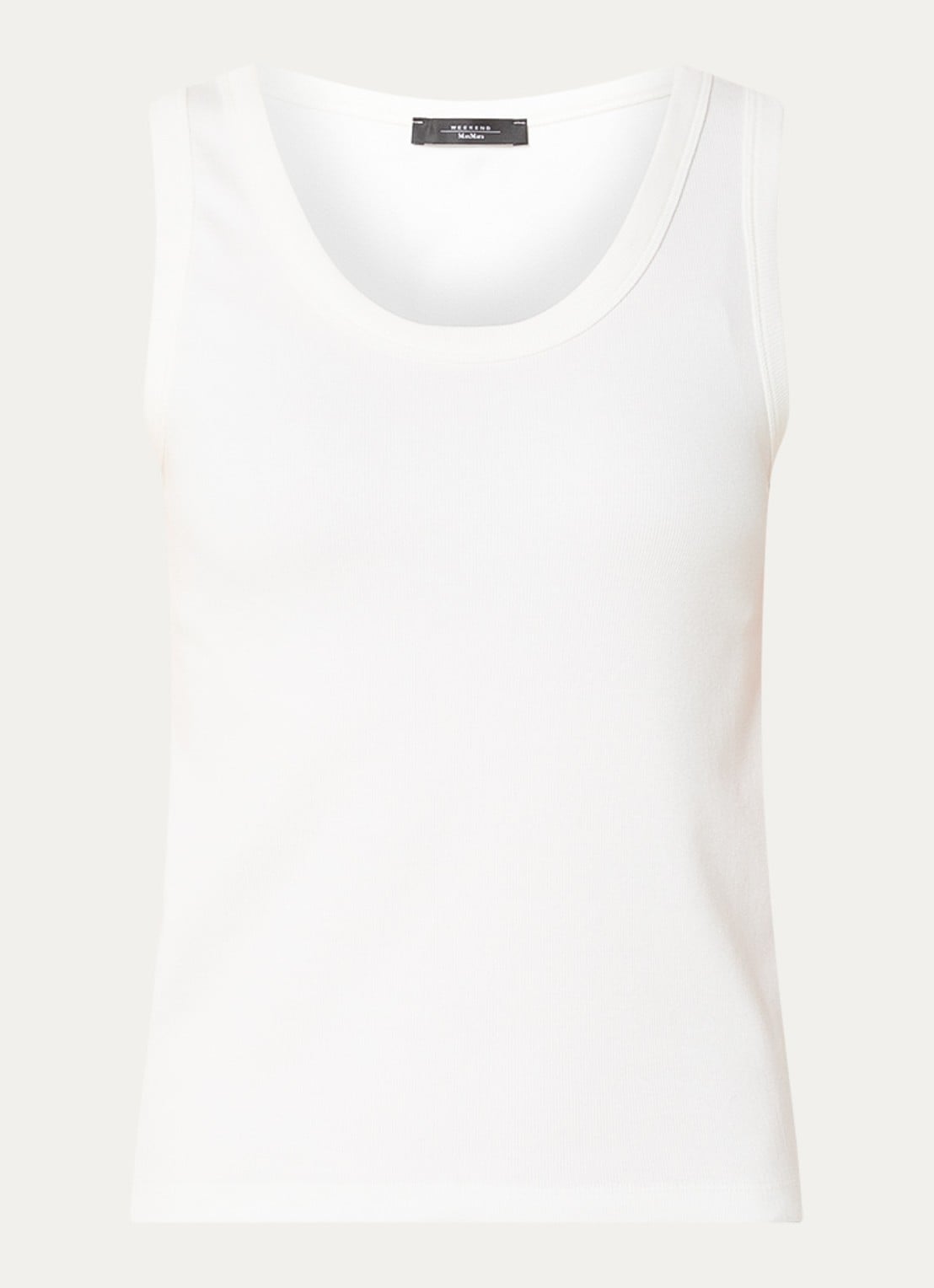 MaxMara Tank top met stretch - voorkant wit