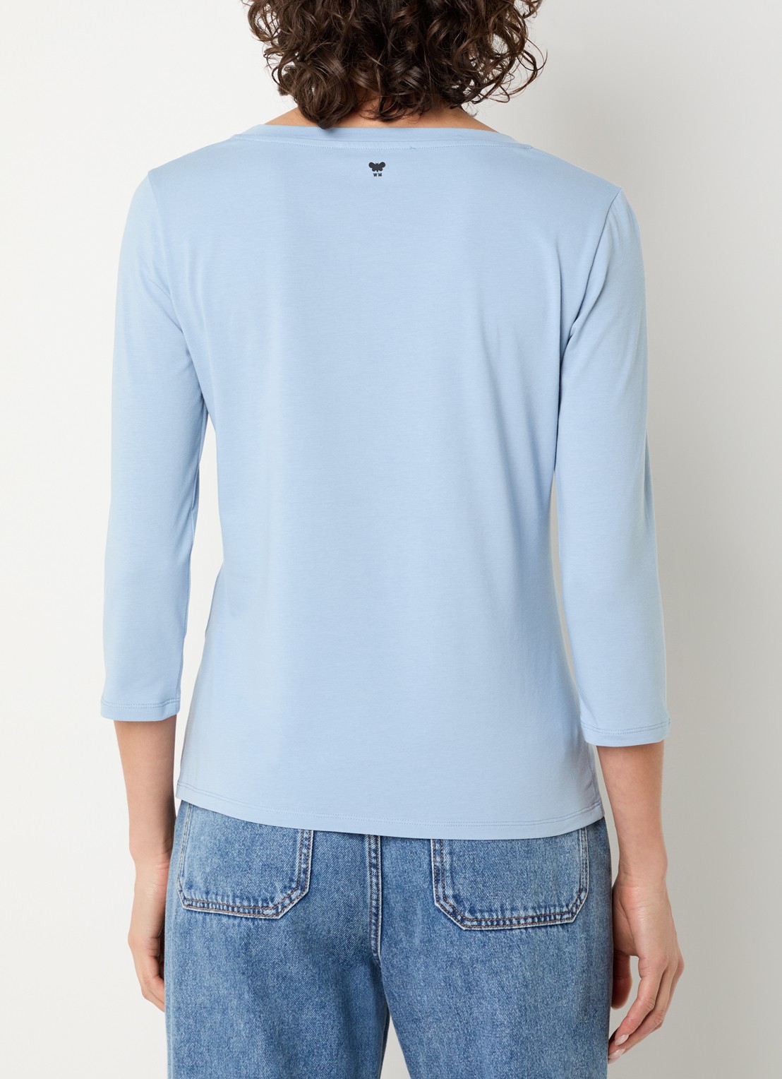 MaxMara Top met ronde hals - achterkant 4 lichtblauw