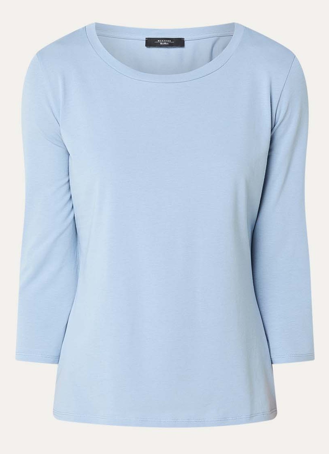 MaxMara Top met ronde hals - voorkant lichtblauw