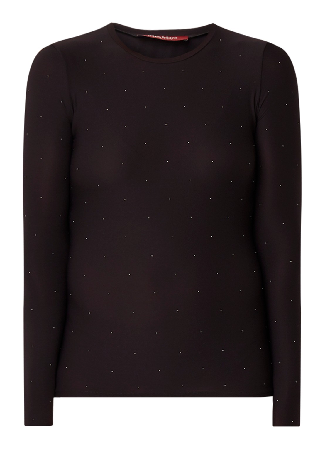 MaxMara Top met studs en ondertop  - voorkant 2 zwart