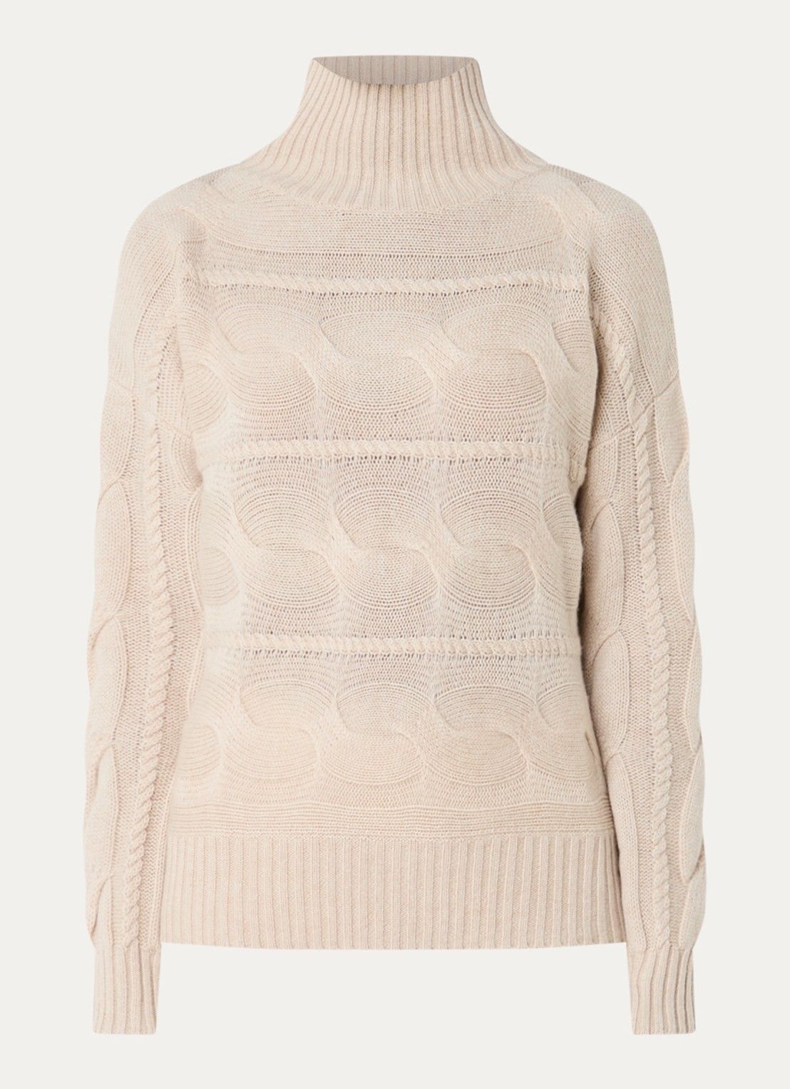 MaxMara Vodka grofgebreide trui in kasjmierblend - voorkant 2 beige
