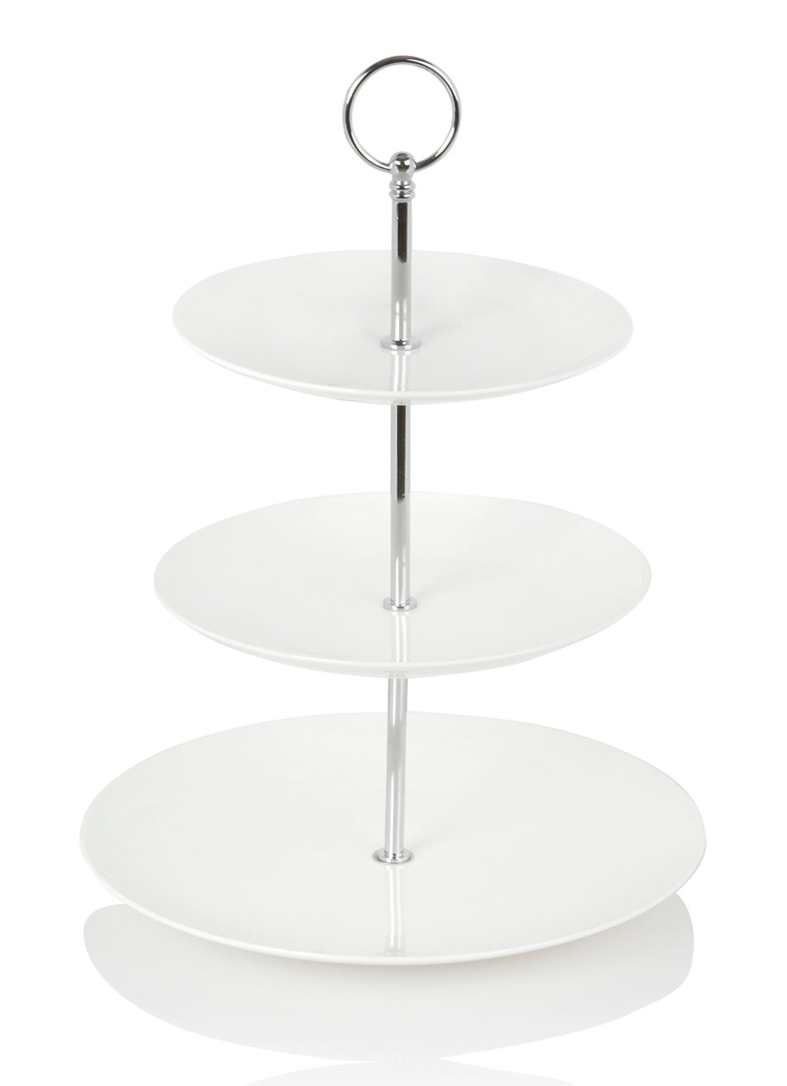 Maxwell & Williams Cashmere etagère van porselein 36,5 cm - voorkant gebroken wit