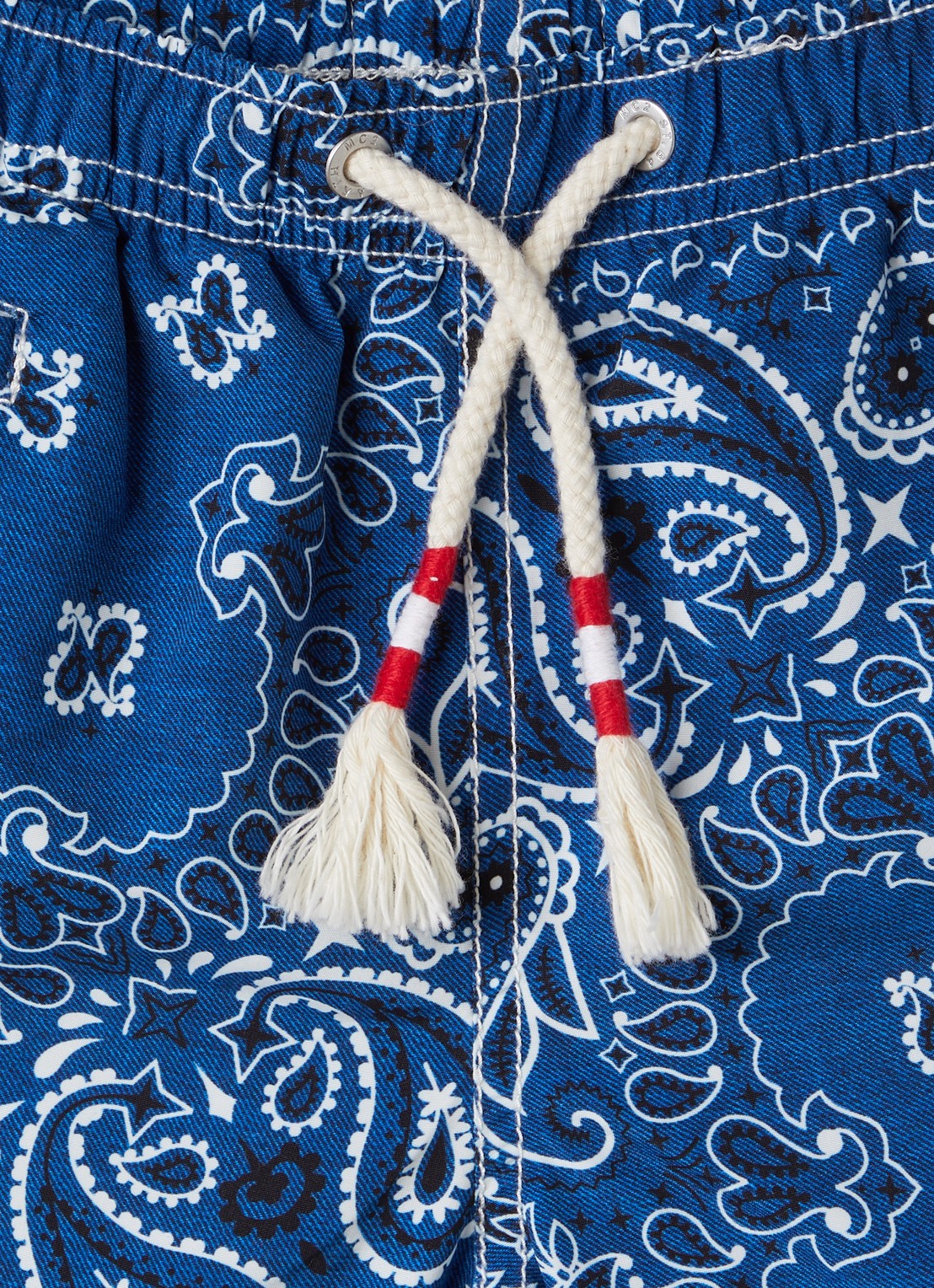 MC2 Saint Barth Caprese zwembroek met paisley dessin - detail donkerblauw