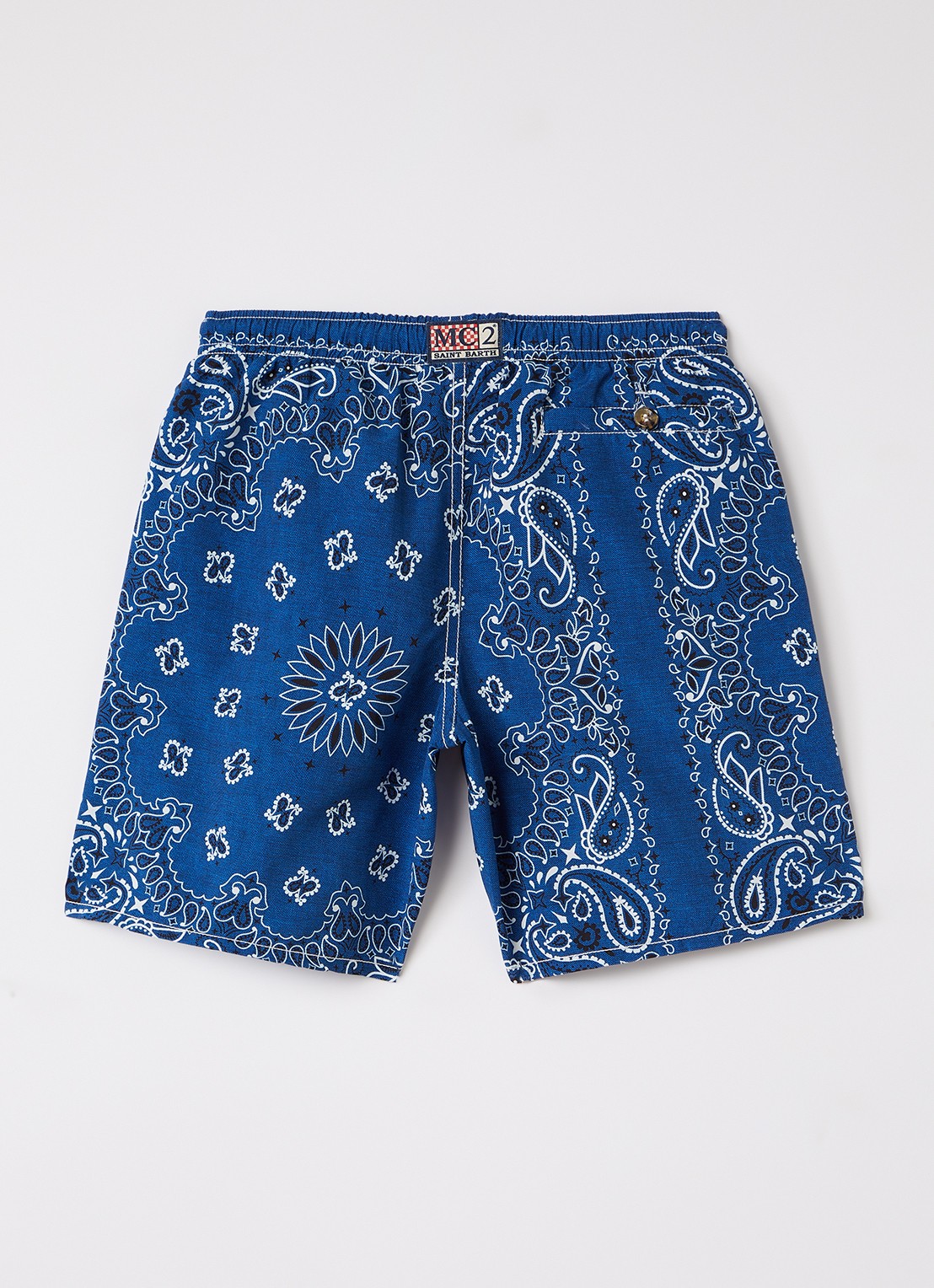 MC2 Saint Barth Caprese zwembroek met paisley dessin - voorkant 3 donkerblauw
