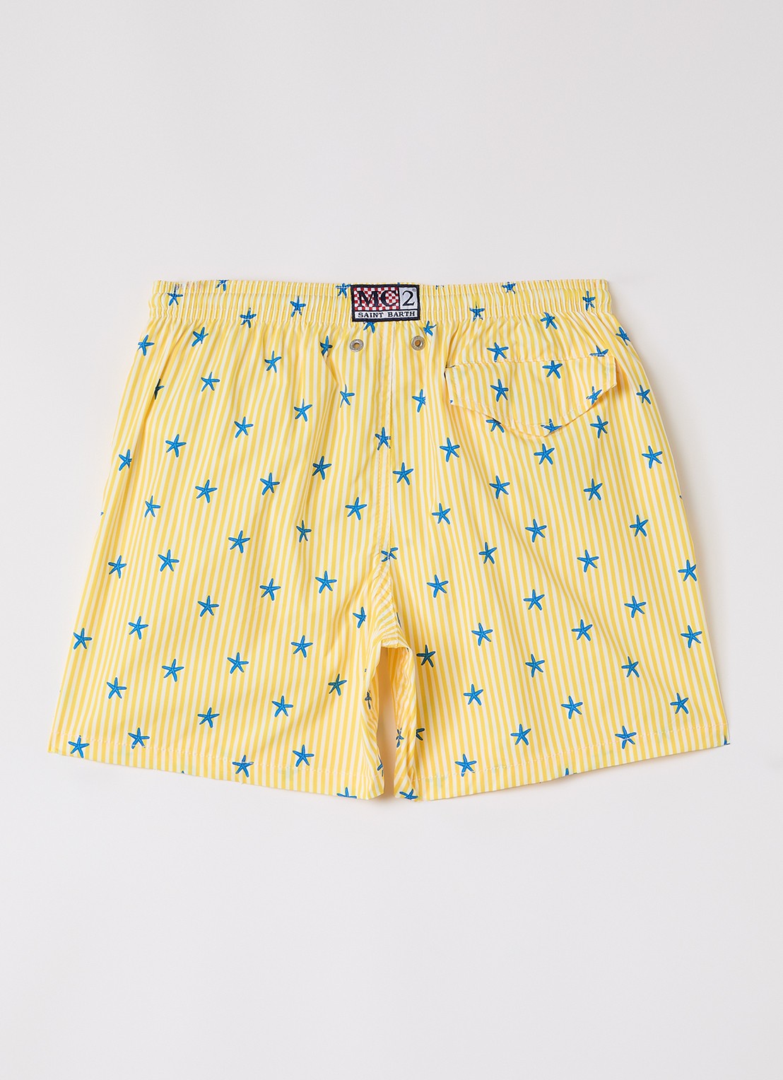 MC2 Saint Barth Jean zwemshorts met print - voorkant 2 geel