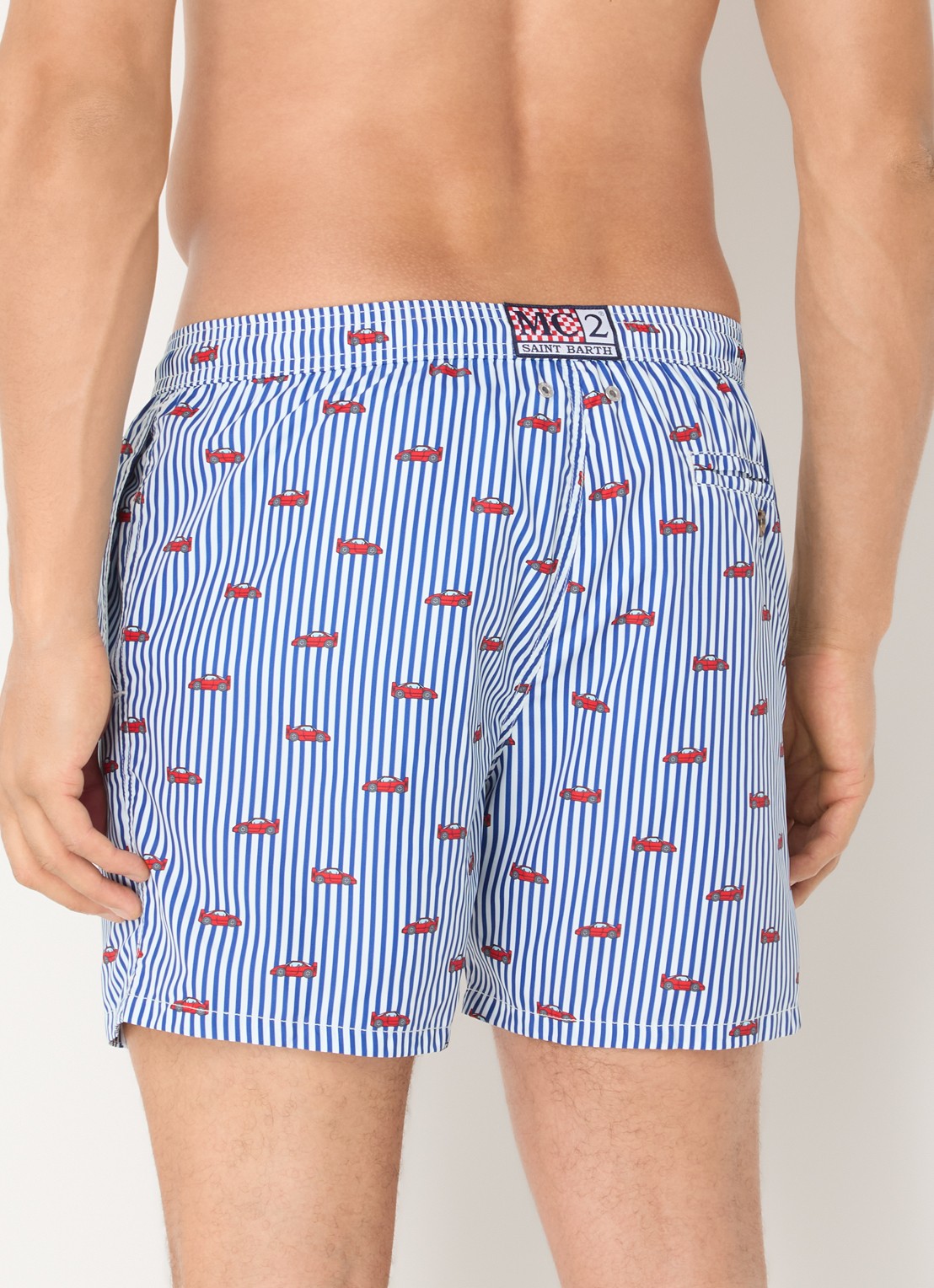 MC2 Saint Barth Lighting zwemshorts met print - achterkant 2 blauw