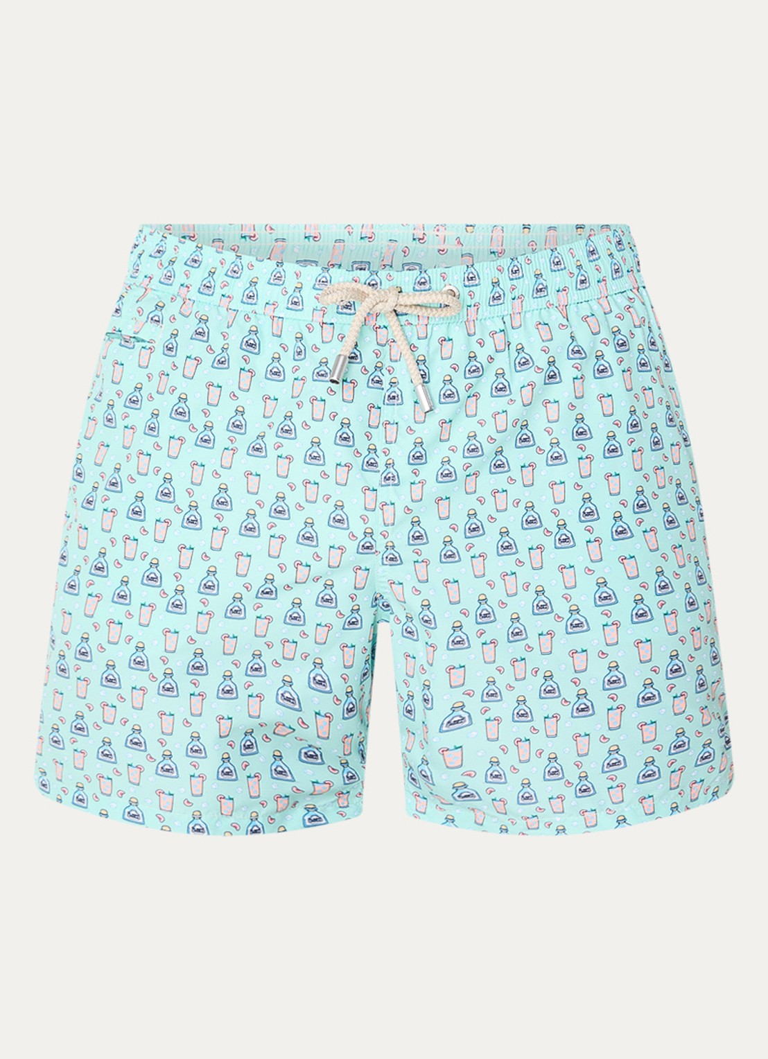 MC2 Saint Barth Lighting zwemshorts met print - voorkant 2 beige