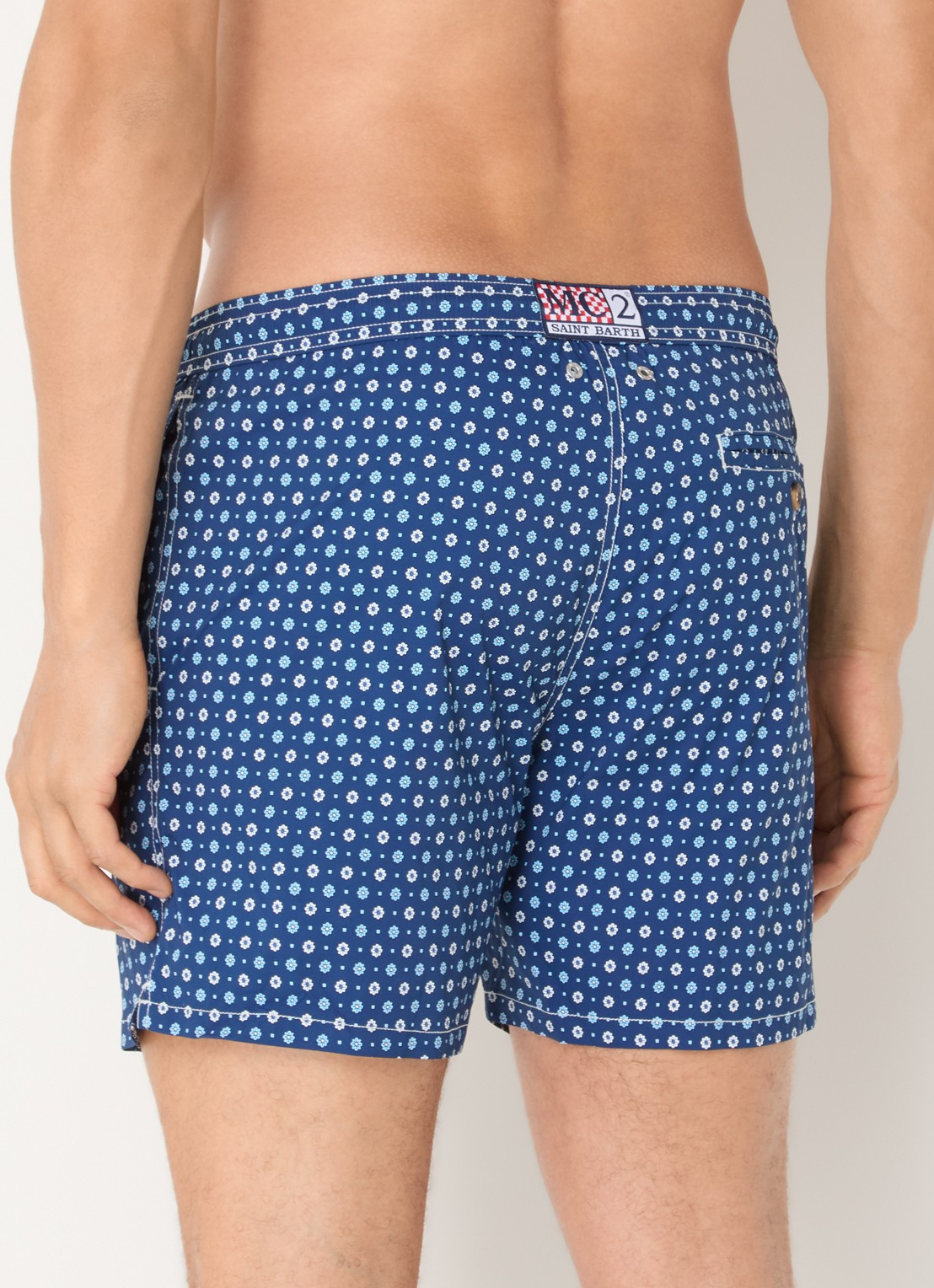 MC2 Saint Barth Lighting zwemshorts met print - achterkant blauw