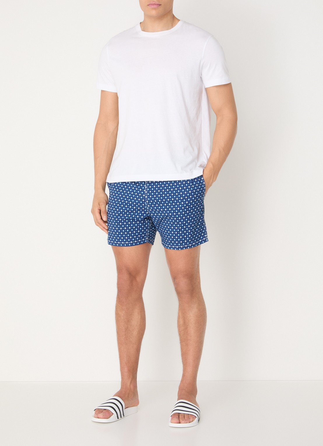 MC2 Saint Barth Lighting zwemshorts met print - voorkant 3 blauw