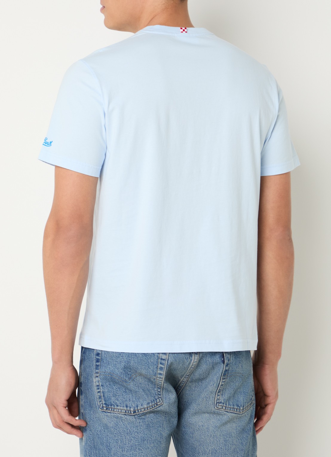 MC2 Saint Barth Padel T-shirt met print - achterkant 4 lichtblauw