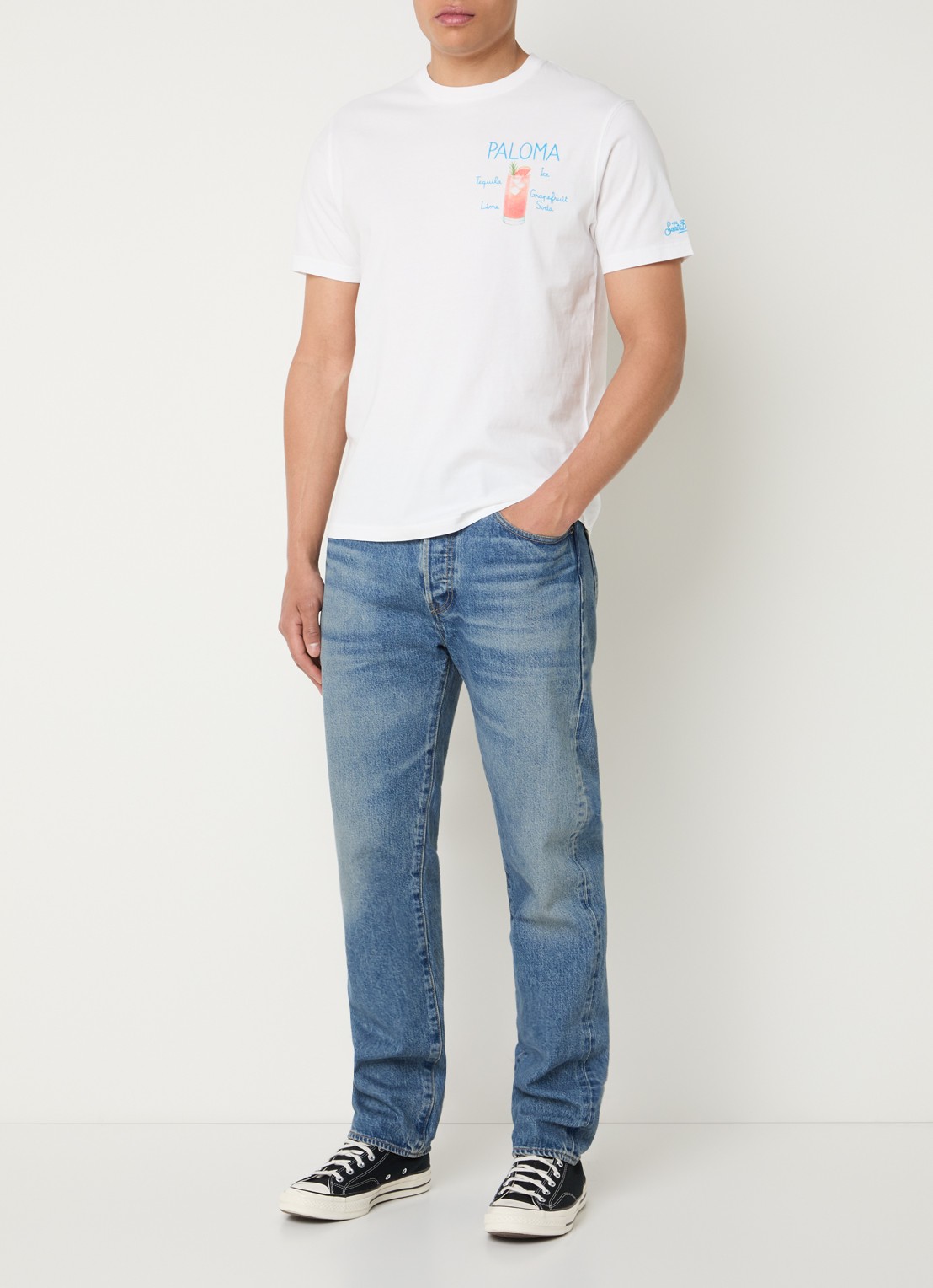 MC2 Saint Barth Paloma T-shirt met print - voorkant 4 wit