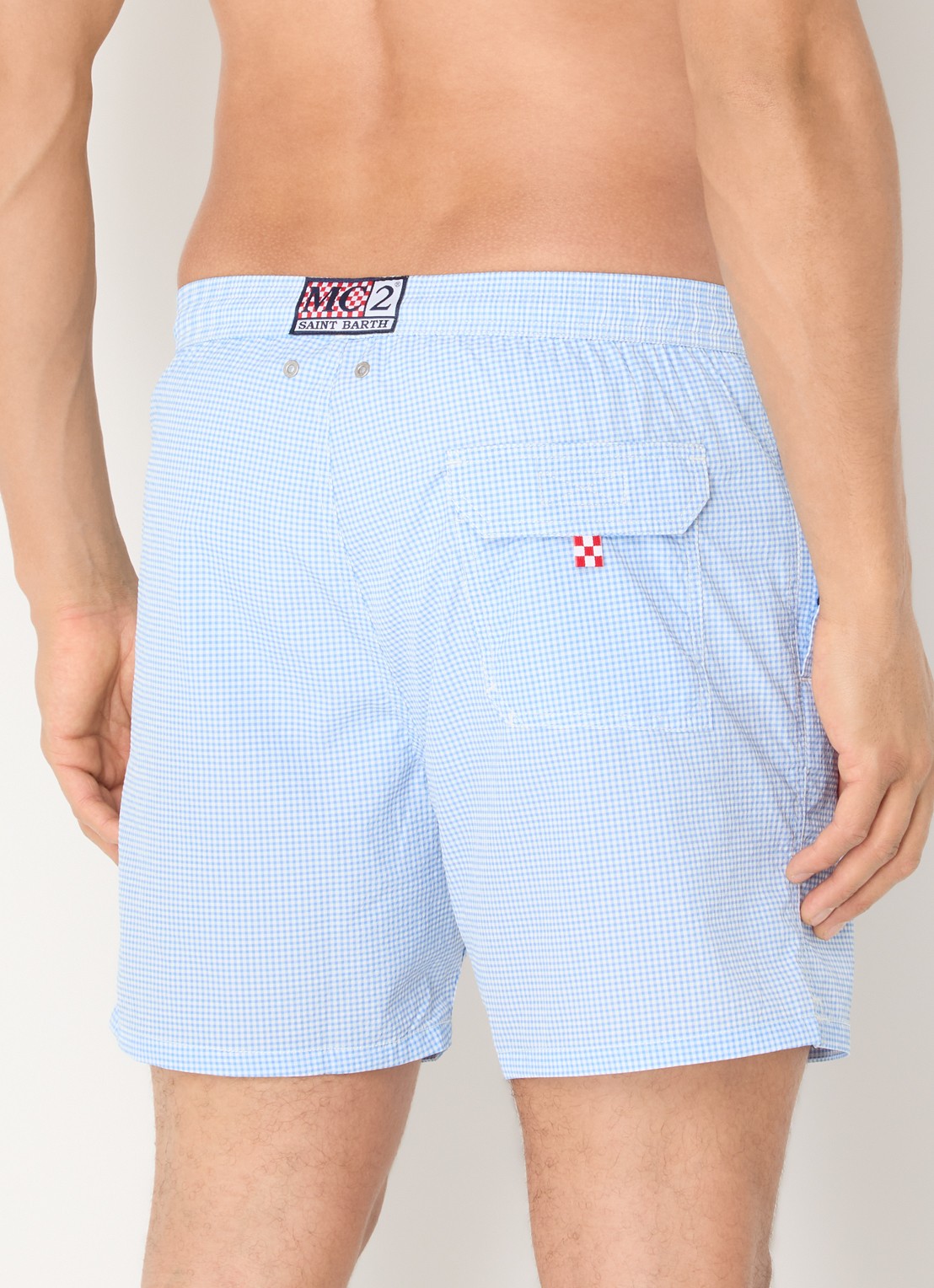 MC2 Saint Barth Patmos zwemshorts met print - achterkant 2 blauw