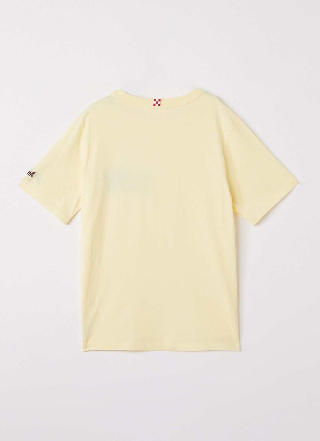 MC2 Saint Barth Portofino T-shirt met borduring - voorkant 2 lichtgeel