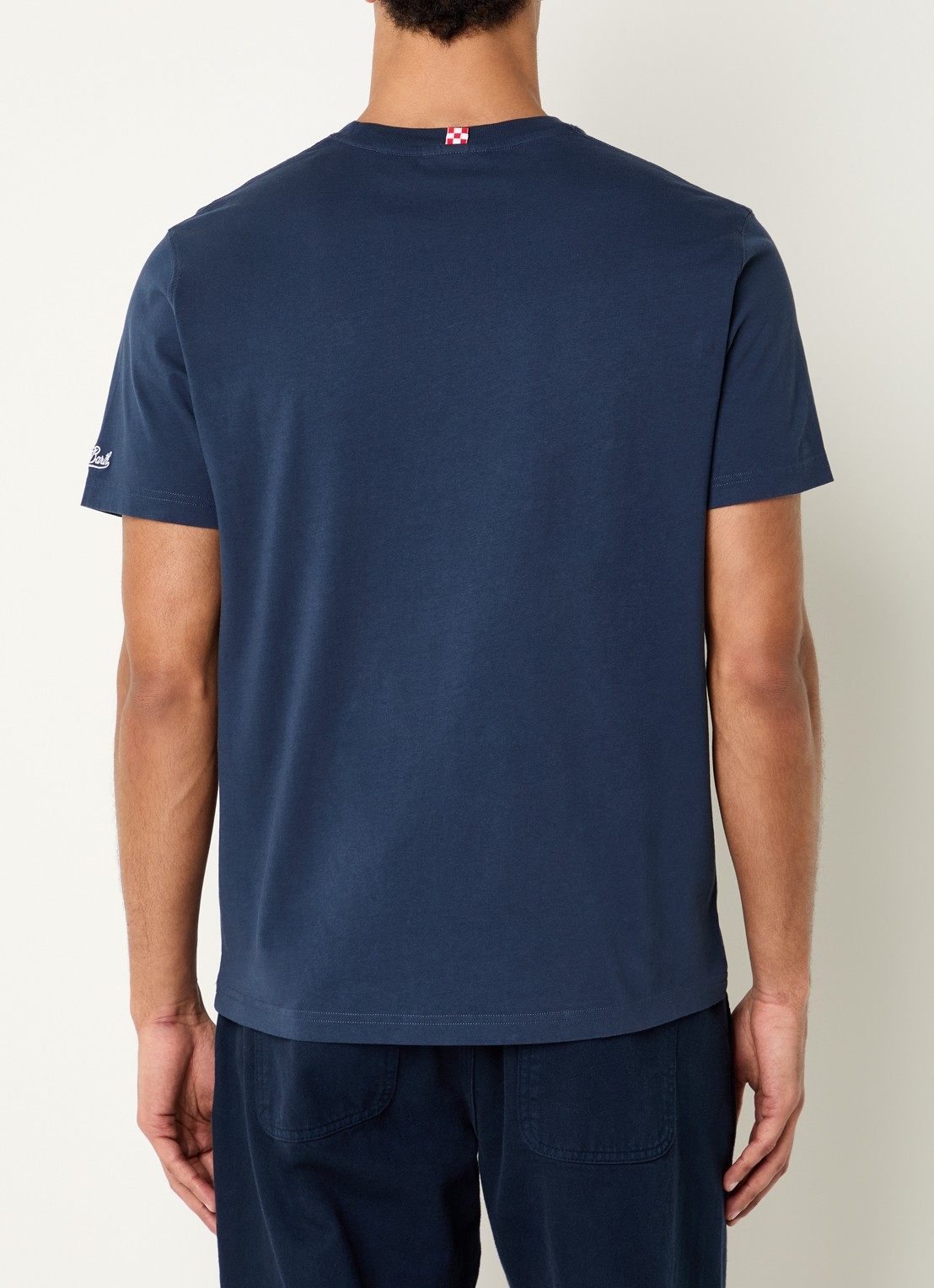 MC2 Saint Barth T-shirt met borduring - achterkant blauw