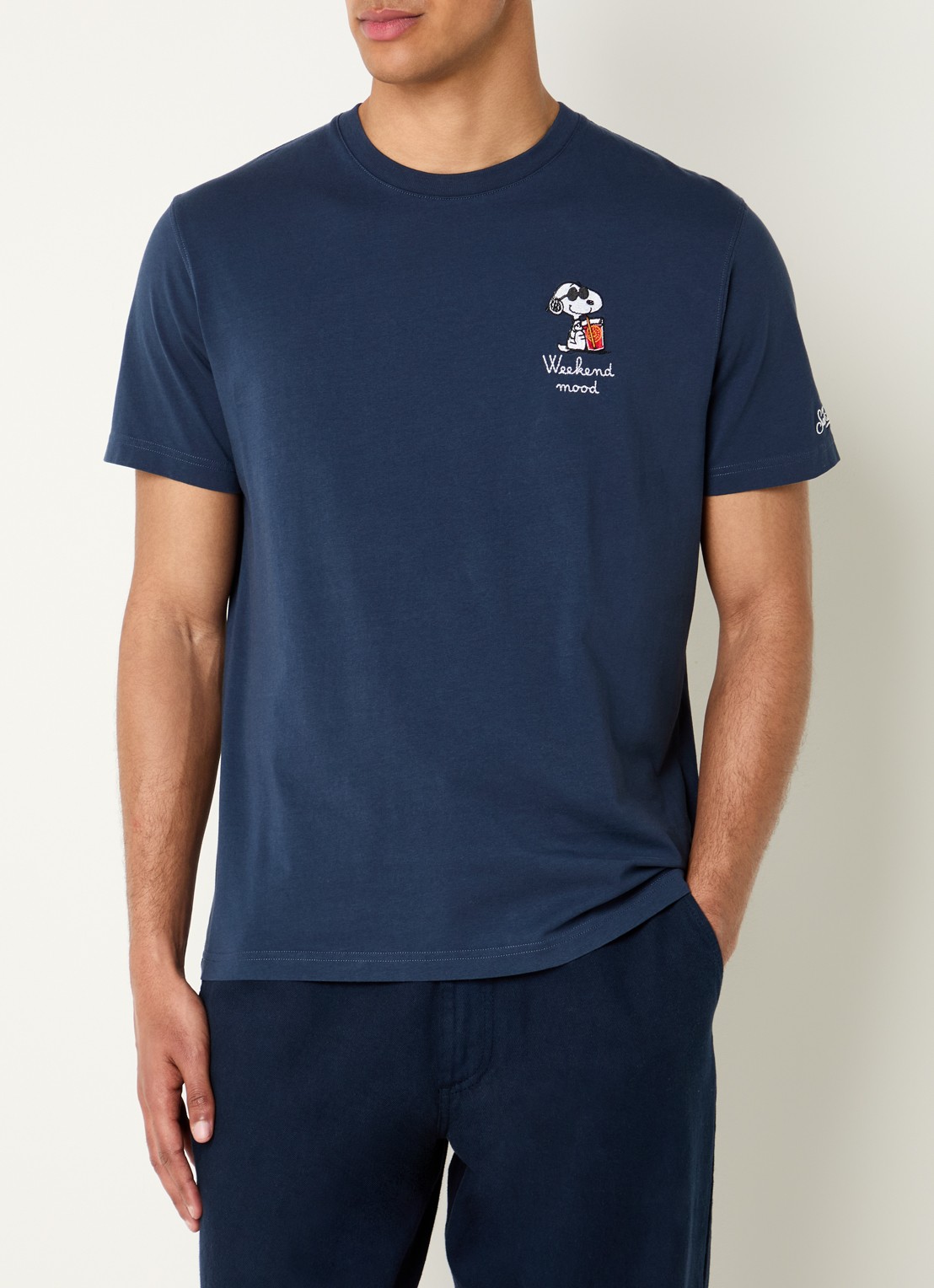 MC2 Saint Barth T-shirt met borduring - detail 4 blauw