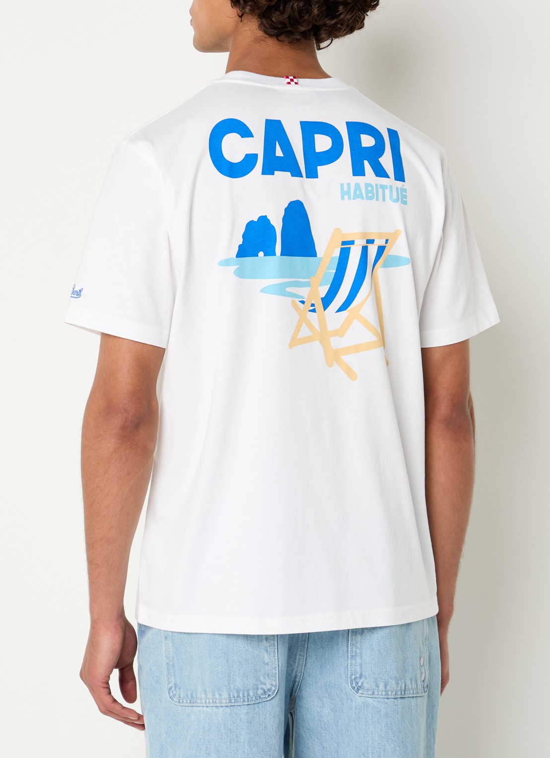MC2 Saint Barth T-shirt met front- en backprint - detail wit