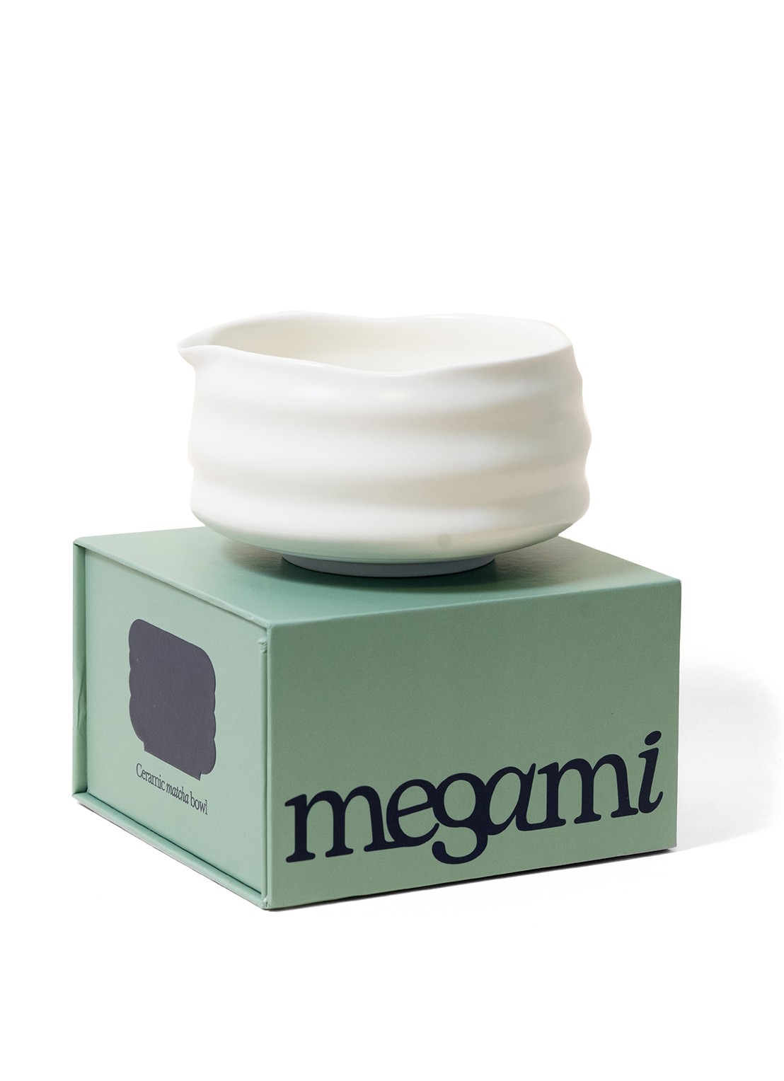 Megami Matcha kom 14 cm - voorkant gebroken wit