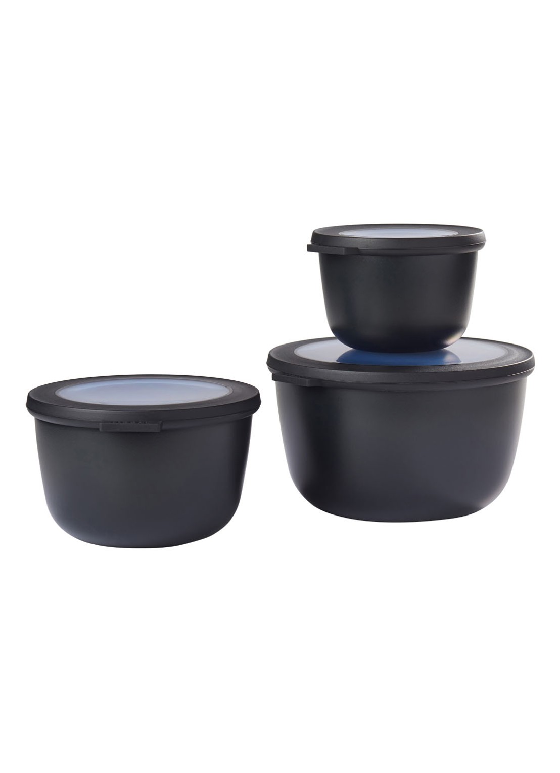 Mepal Multikom Cirqula vershouddoos set van 3 - voorkant 6 zwart